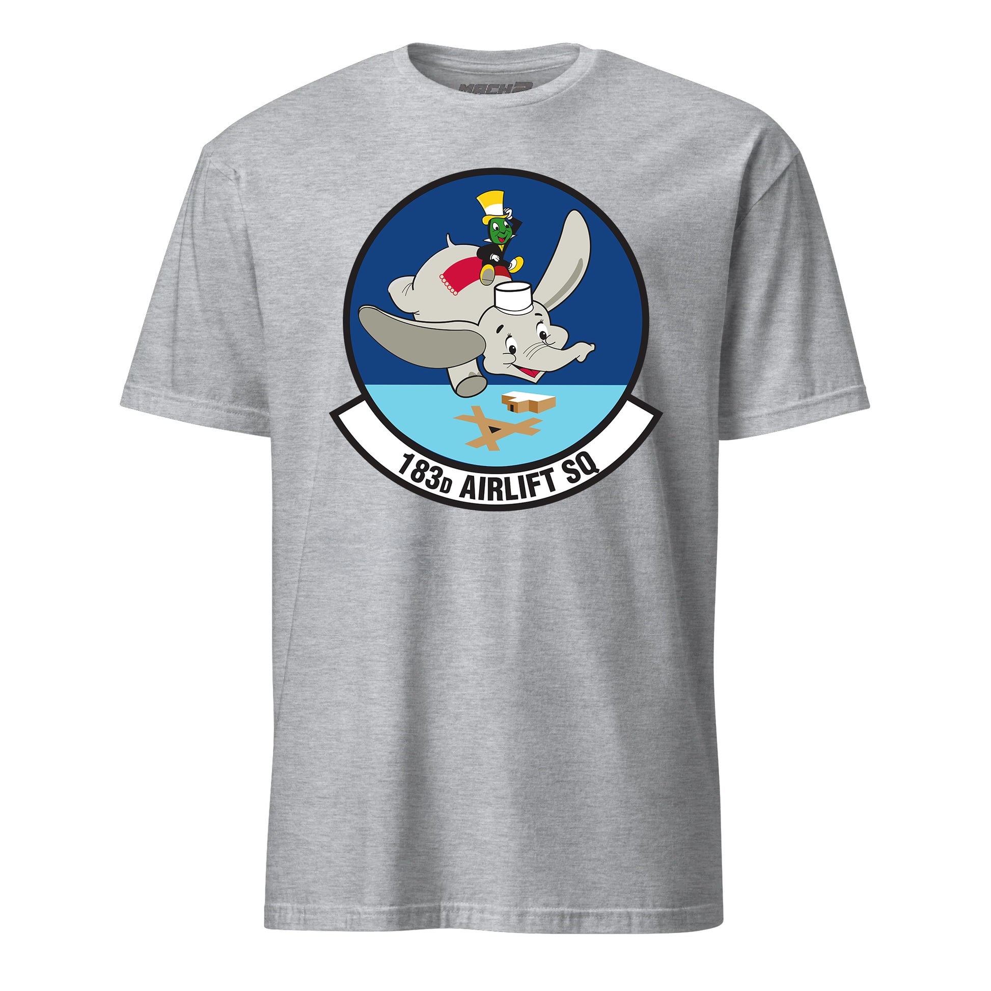 Mach2 Squadron Upload | 183RD AIRLIFT SQUADRON | T-Shirt | Heather Grey | MACH-SHORT-SLEEVE-FRONT-GREY.jpg