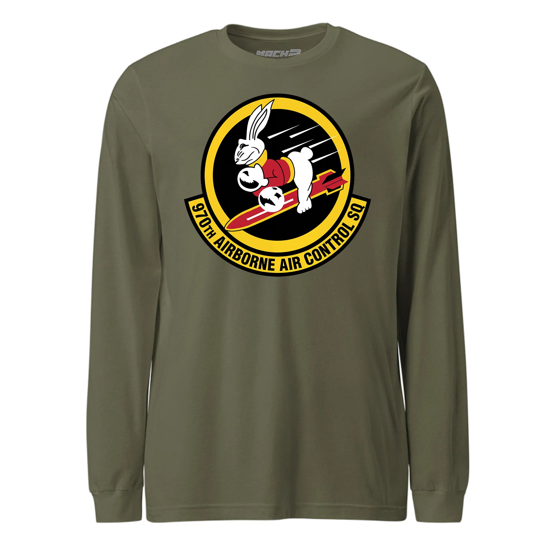Mach2 Squadron Upload | 970TH AIRBORNE AIR CONTROL SQUADRON | Long Sleeve | OD Green | MACH-LONG-SLEEVE-FRONT-OD.jpg