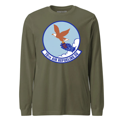 Mach2 Squadron Upload | 70TH AIR REFUELING SQUADRON | Long Sleeve | OD Green | MACH-LONG-SLEEVE-FRONT-OD.jpg