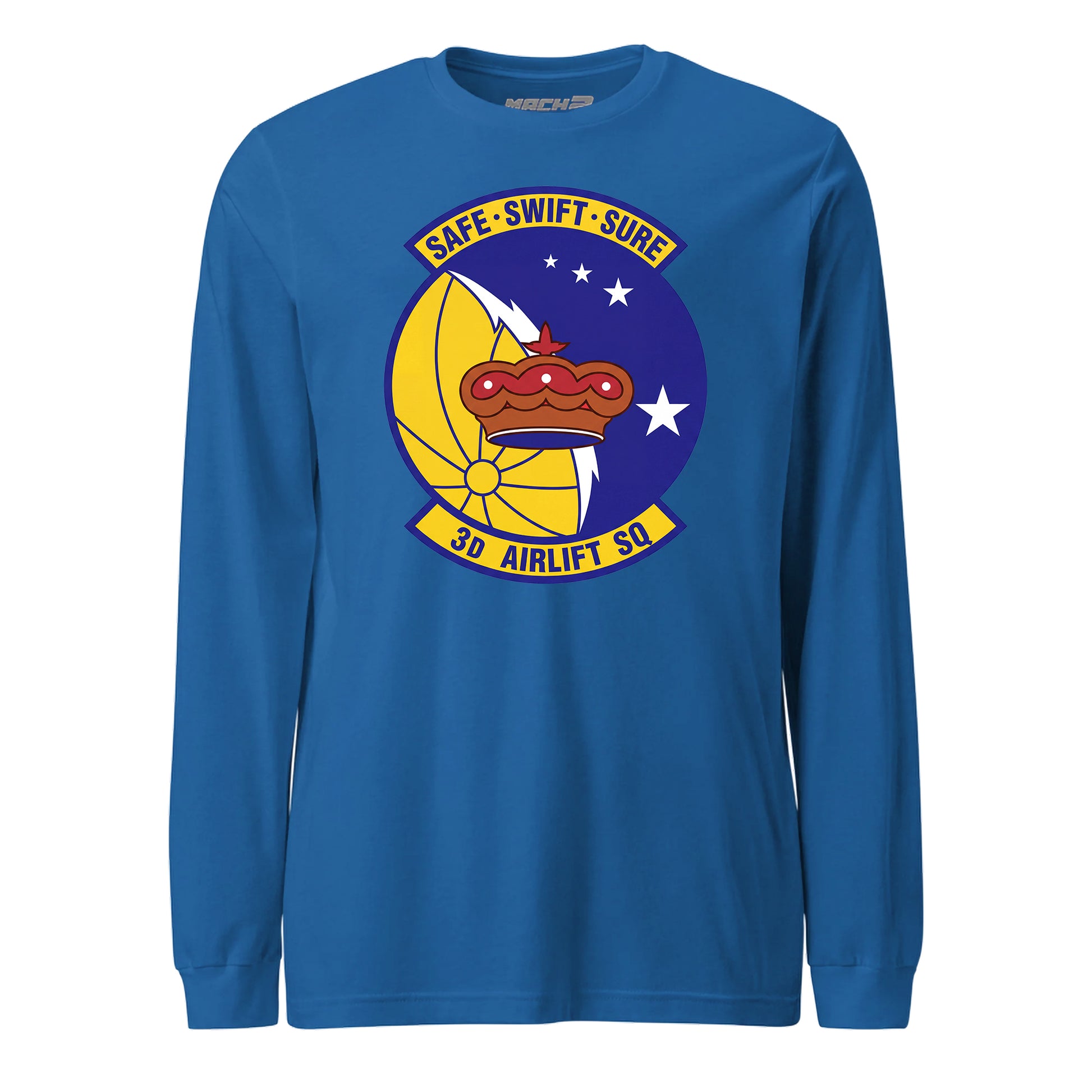 Mach2 Squadron Upload | 3RD AIRLIFT SQUADRON | Long Sleeve | Royal | MACH-LONG-SLEEVE-FRONT-ROYAL.jpg