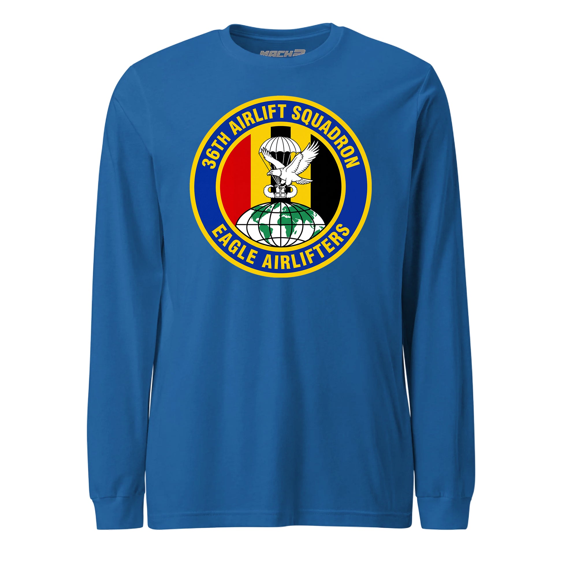Mach2 Squadron Upload | 36TH AIRLIFT SQUADRON | Long Sleeve | Royal | MACH-LONG-SLEEVE-FRONT-ROYAL.jpg