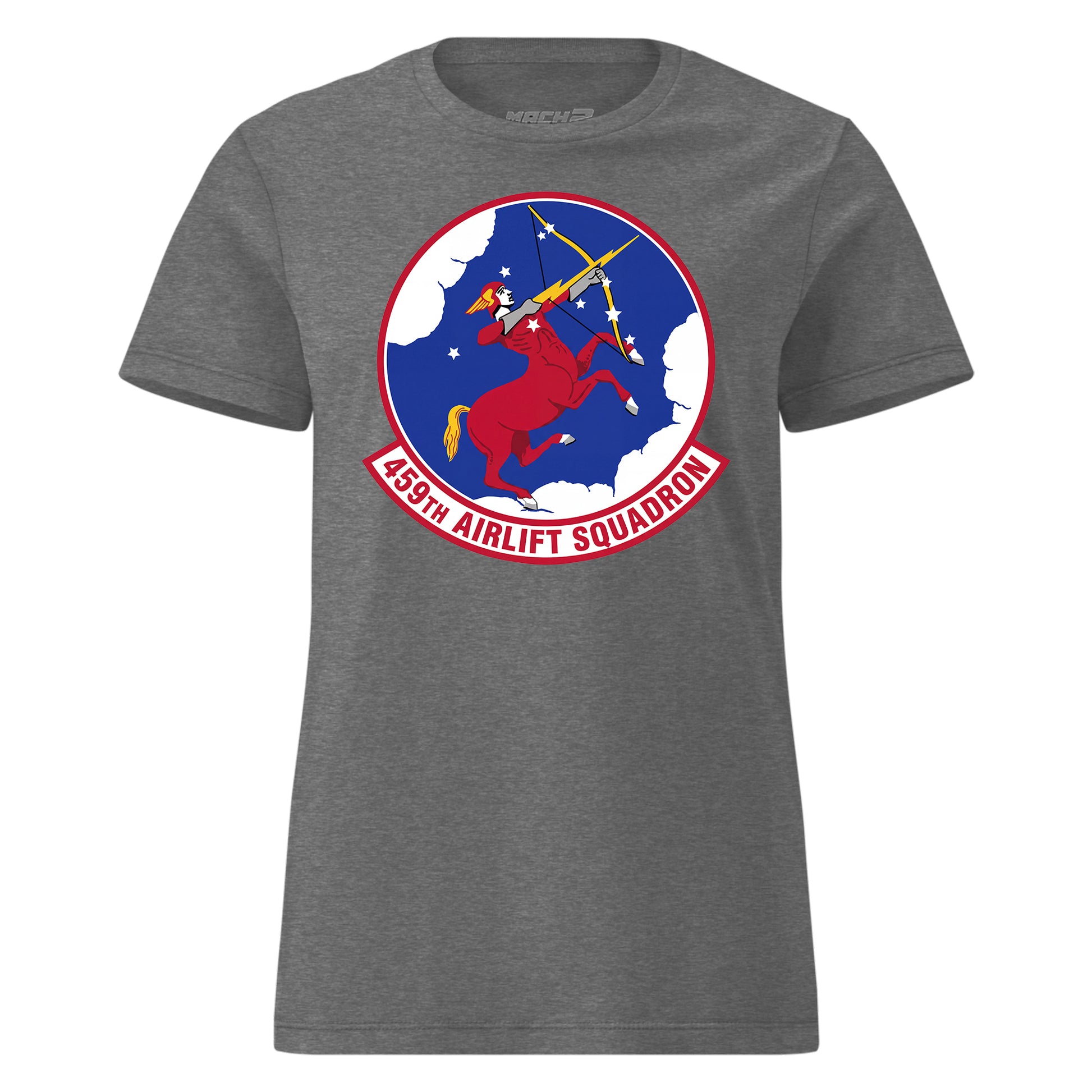 Mach2 Squadron Upload | 459TH AIRLIFT SQUADRON | Womens | Charcoal Heather | MACH-WOMENS-FRONT-CHARCOAL.jpg