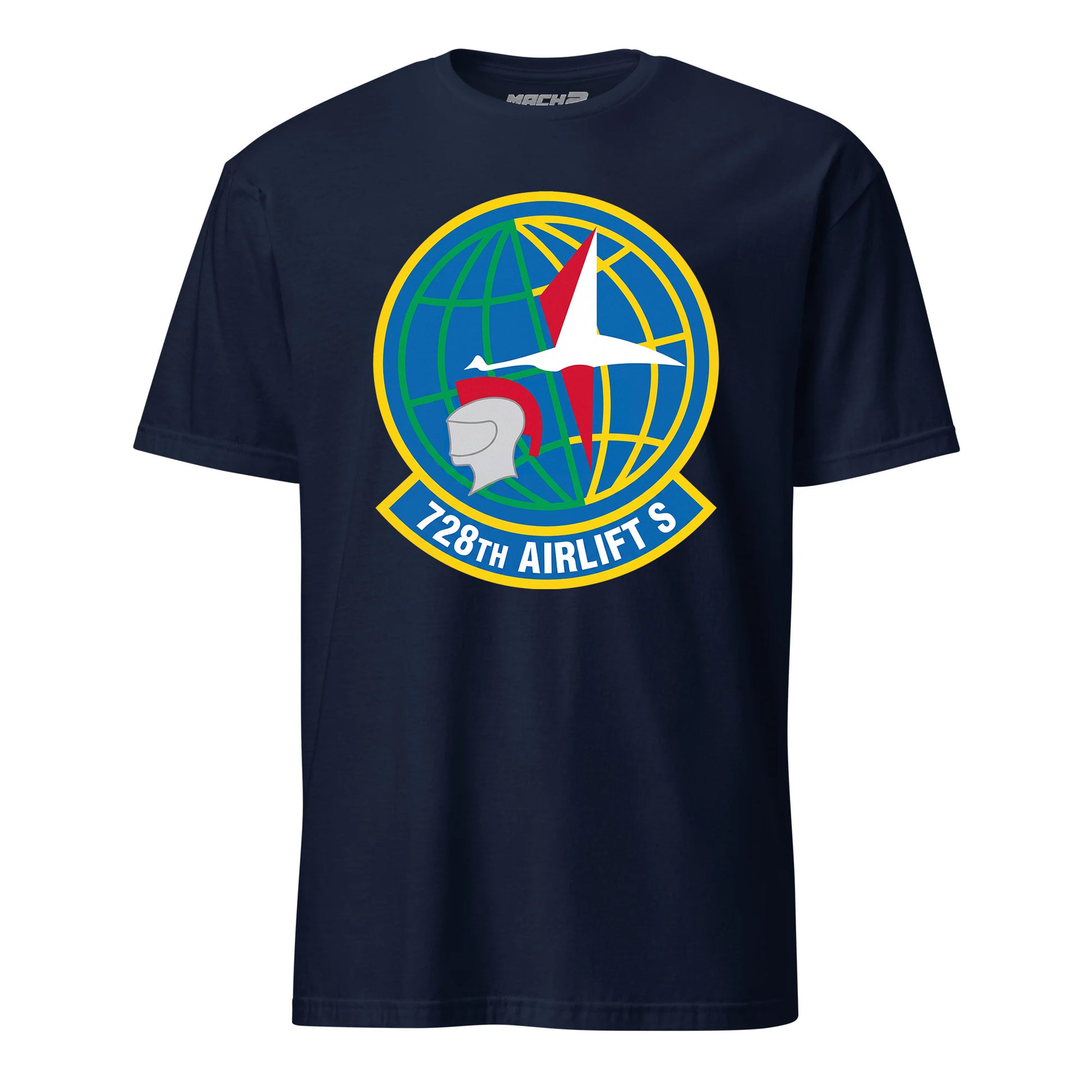 Mach2 Squadron Upload | 728TH AIRLIFT SQUADRON | T-Shirt | Navy | MACH-SHORT-SLEEVE-FRONT-NAVY.jpg