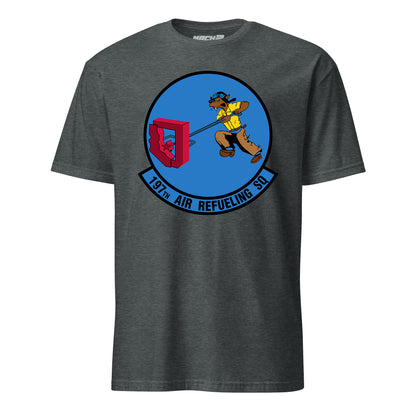 Mach2 Squadron Upload | 197TH AIR REFUELING SQUADRON | T-Shirt | Charcoal Heather | MACH-SHORT-SLEEVE-FRONT-CHARCOAL.jpg