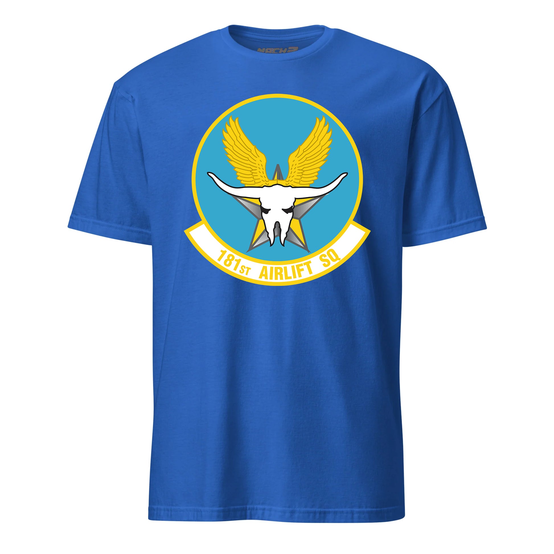 Mach2 Squadron Upload | 181ST AIRLIFT SQUADRON | T-Shirt | Royal | MACH-SHORT-SLEEVE-FRONT-ROYAL.jpg