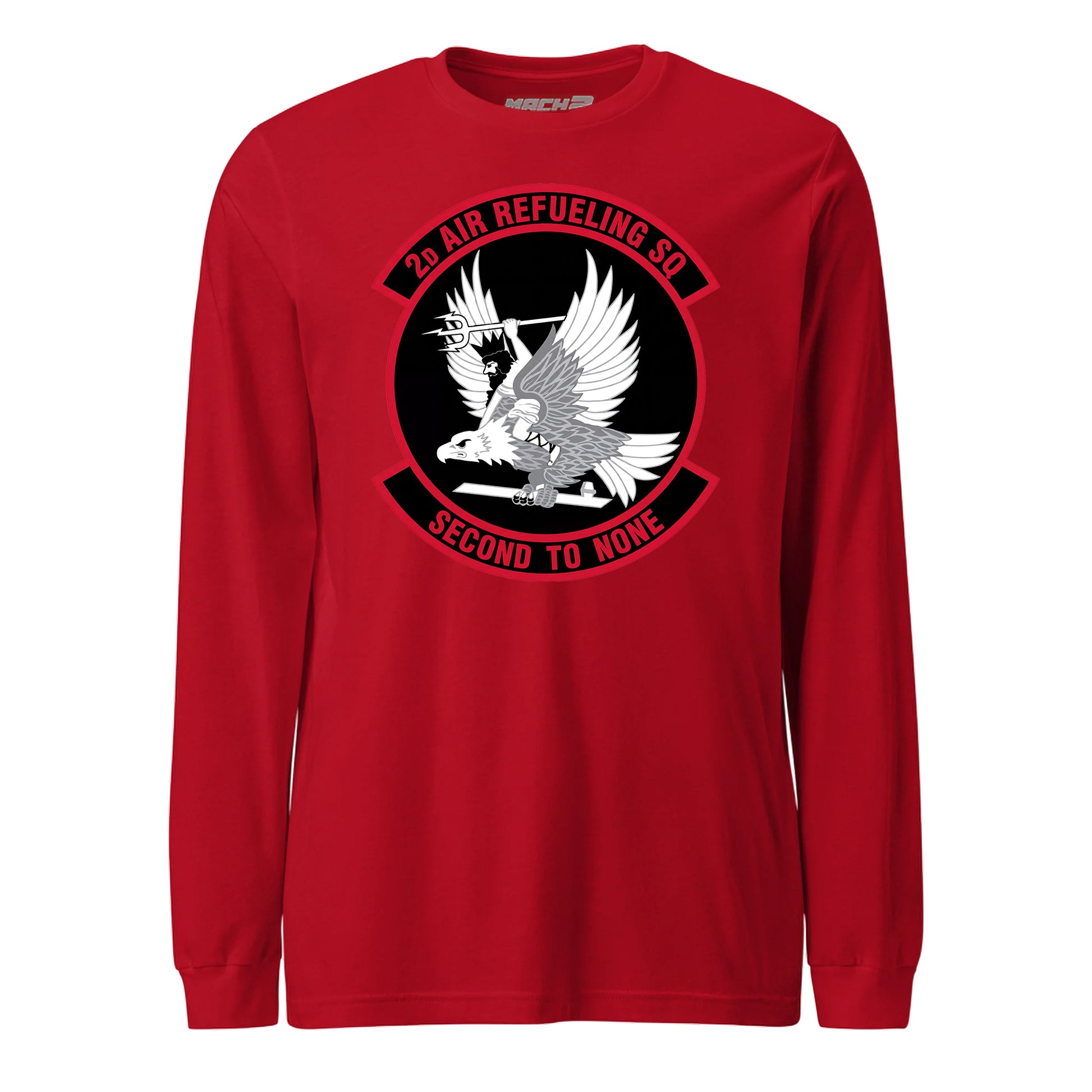 Mach2 Squadron Upload | 2ND AIR REFUELING SQUADRON | Long Sleeve | Red | MACH-LONG-SLEEVE-FRONT-RED.jpg