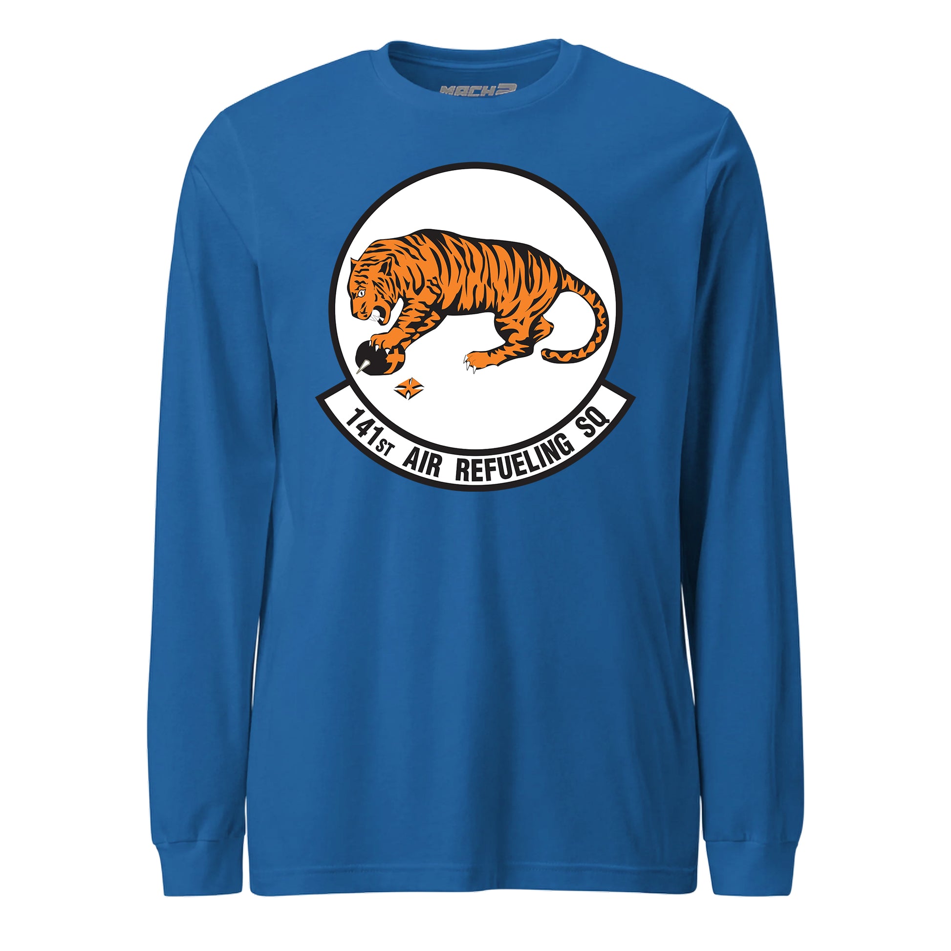 Mach2 Squadron Upload | 141ST AIR REFUELING SQUADRON | Long Sleeve | Royal | MACH-LONG-SLEEVE-FRONT-ROYAL.jpg