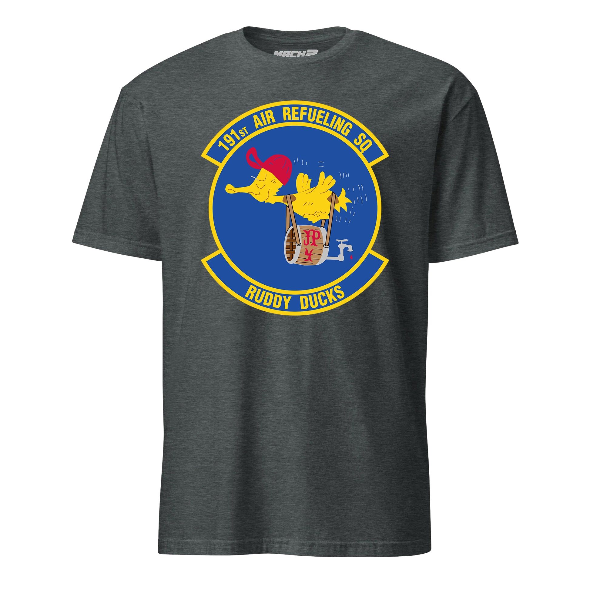Mach2 Squadron Upload | 191ST AIR REFUELING SQUADRON | T-Shirt | Charcoal Heather | MACH-SHORT-SLEEVE-FRONT-CHARCOAL.jpg