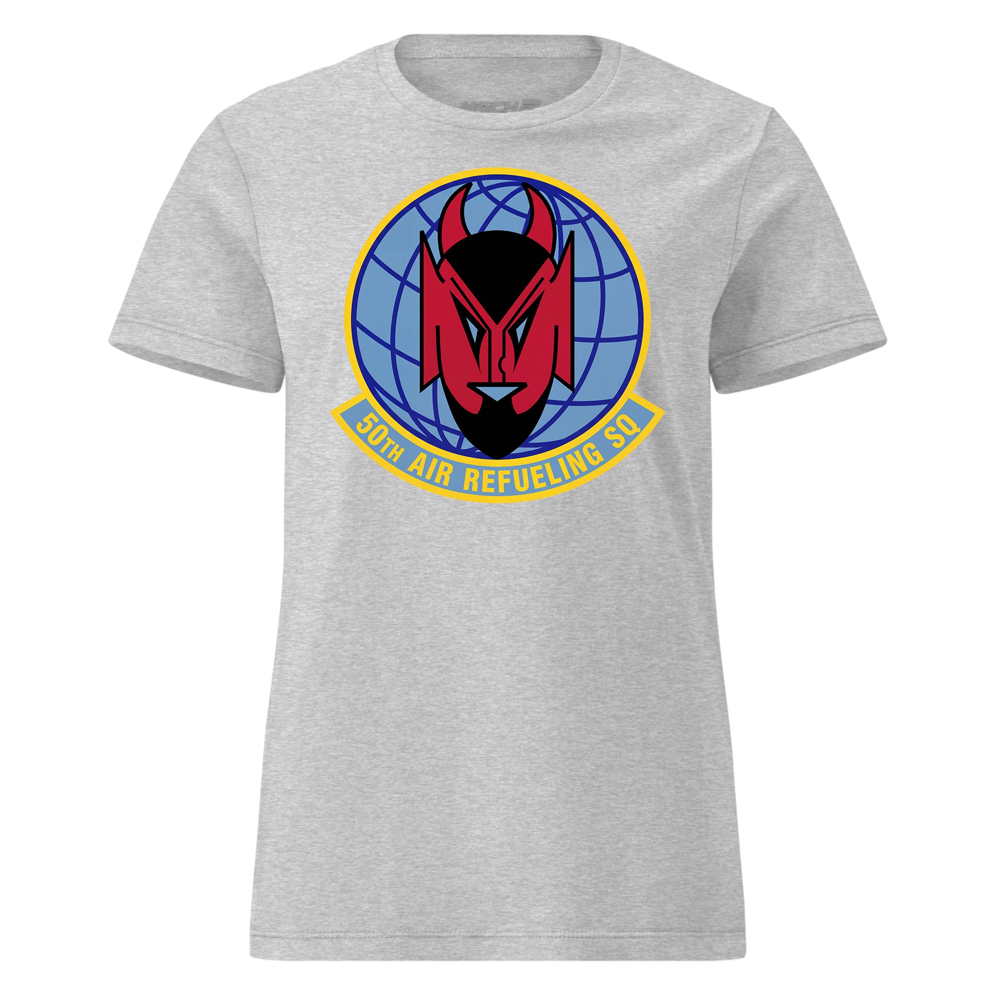 Mach2 Squadron Upload | 50TH AIR REFUELING SQUADRON | Womens | Heather Grey | MACH-WOMENS-FRONT-GREY.jpg