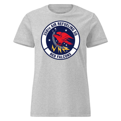 Mach2 Squadron Upload | 350TH AIR REFUELING SQUADRON | Womens | Heather Grey | MACH-WOMENS-FRONT-GREY.jpg