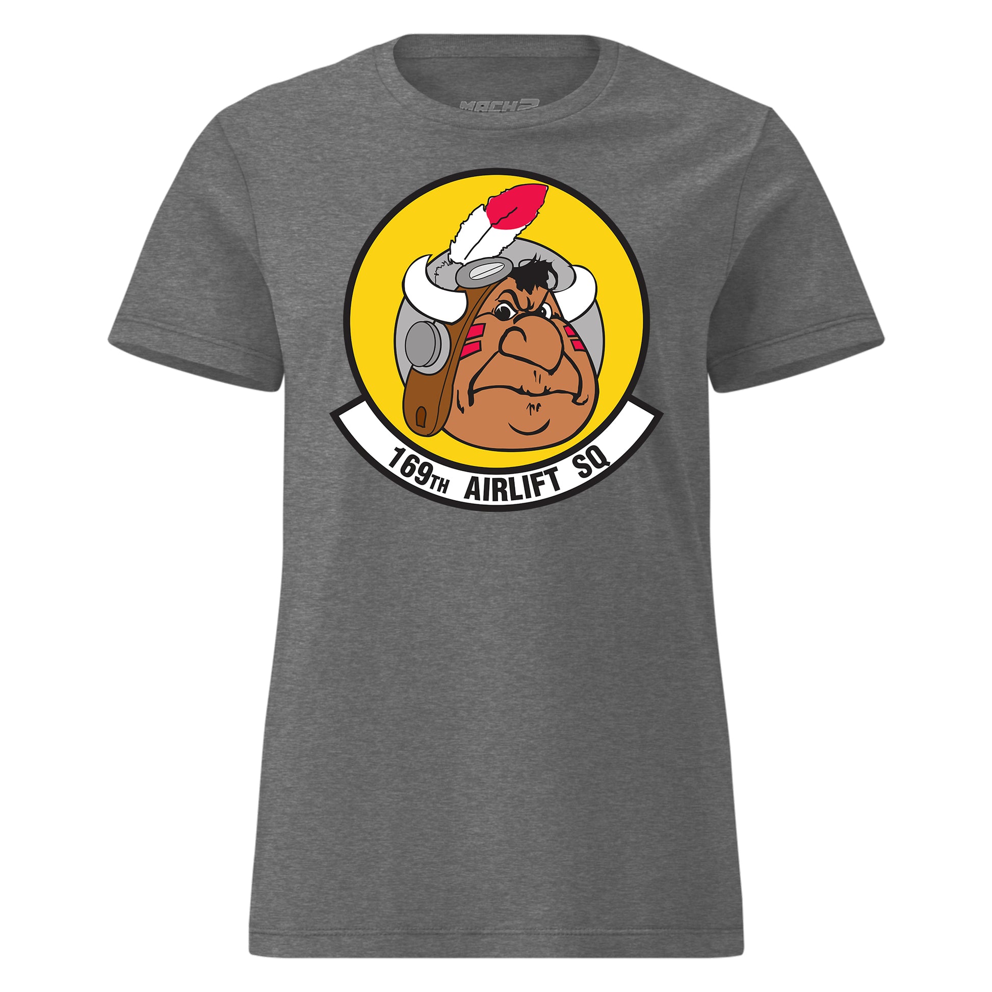 Mach2 Squadron Upload | 169TH AIRLIFT SQUADRON | Womens | Charcoal Heather | MACH-WOMENS-FRONT-CHARCOAL.jpg