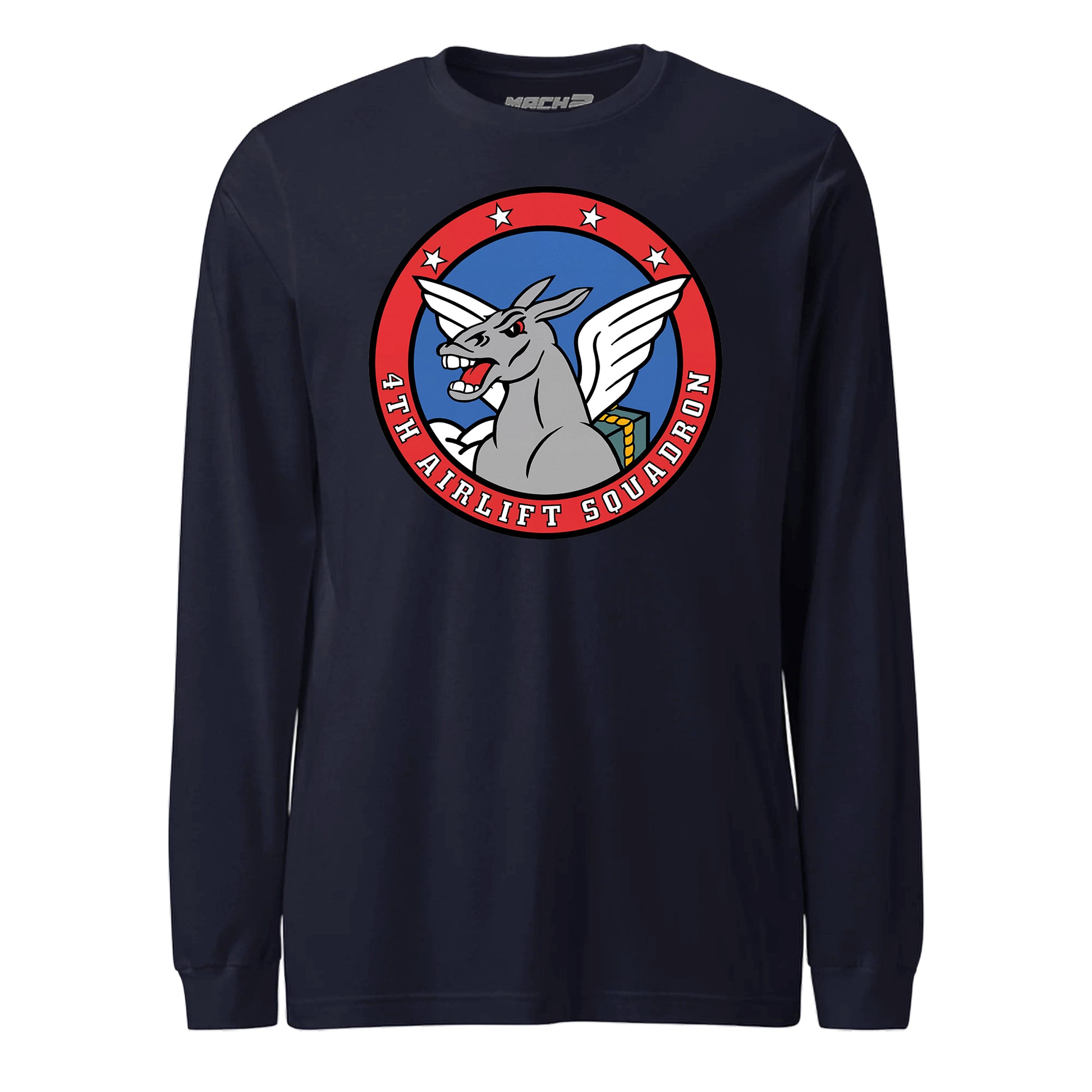 Mach2 Squadron Upload | 4TH AIRLIFT SQUADRON | Long Sleeve | Navy | MACH-LONG-SLEEVE-FRONT-NAVY.jpg