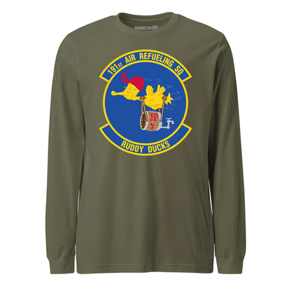 Mach2 Squadron Upload | 191ST AIR REFUELING SQUADRON | Long Sleeve | OD Green | MACH-LONG-SLEEVE-FRONT-OD.jpg