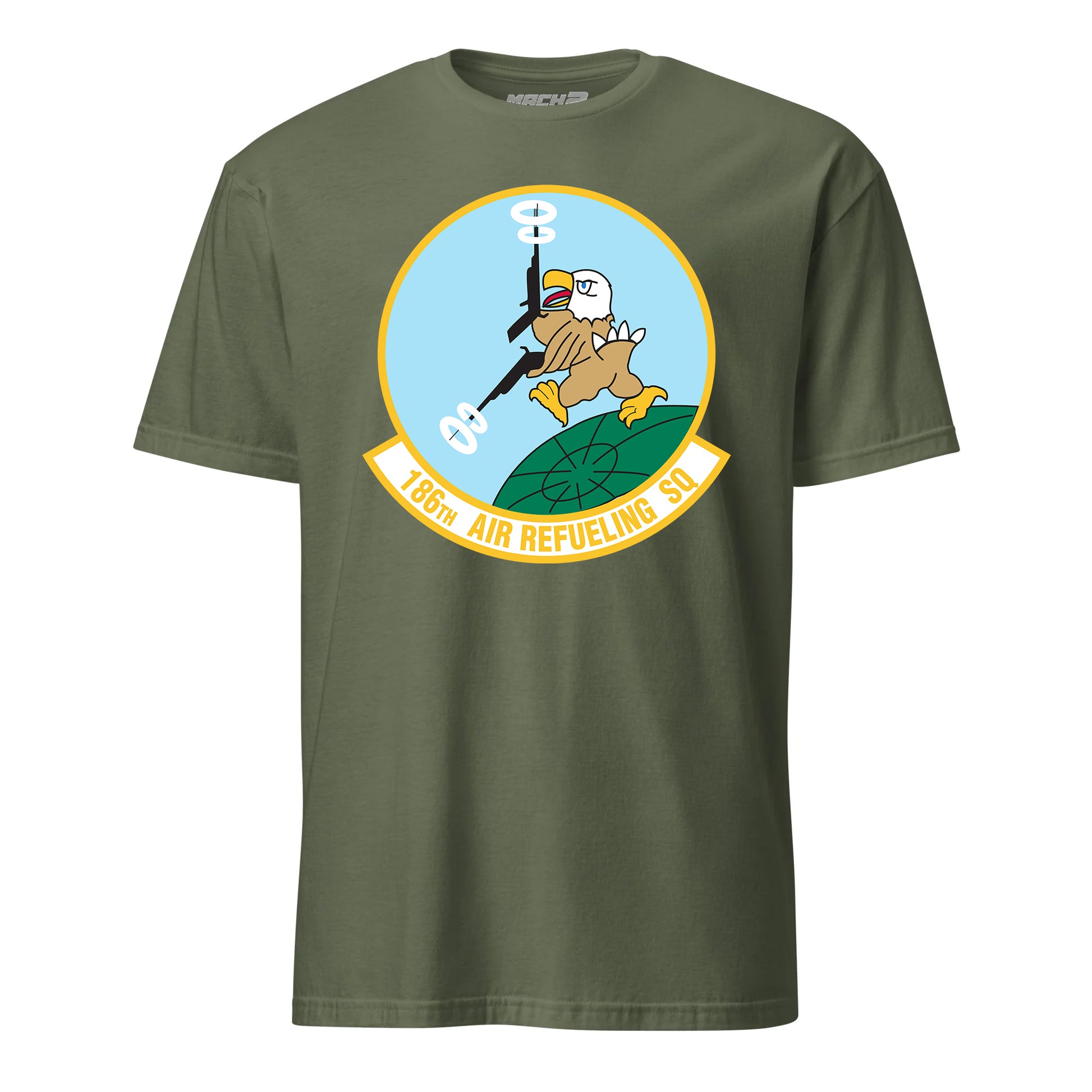 Mach2 Squadron Upload | 186TH AIRLIFT SQUADRON | T-Shirt | OD Green | MACH-SHORT-SLEEVE-FRONT-OD.jpg