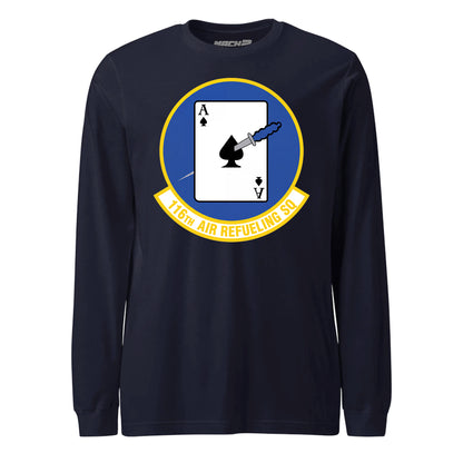 Mach2 Squadron Upload | 116TH AIR REFUELING SQUADRON | Long Sleeve | Navy | MACH-LONG-SLEEVE-FRONT-NAVY.jpg