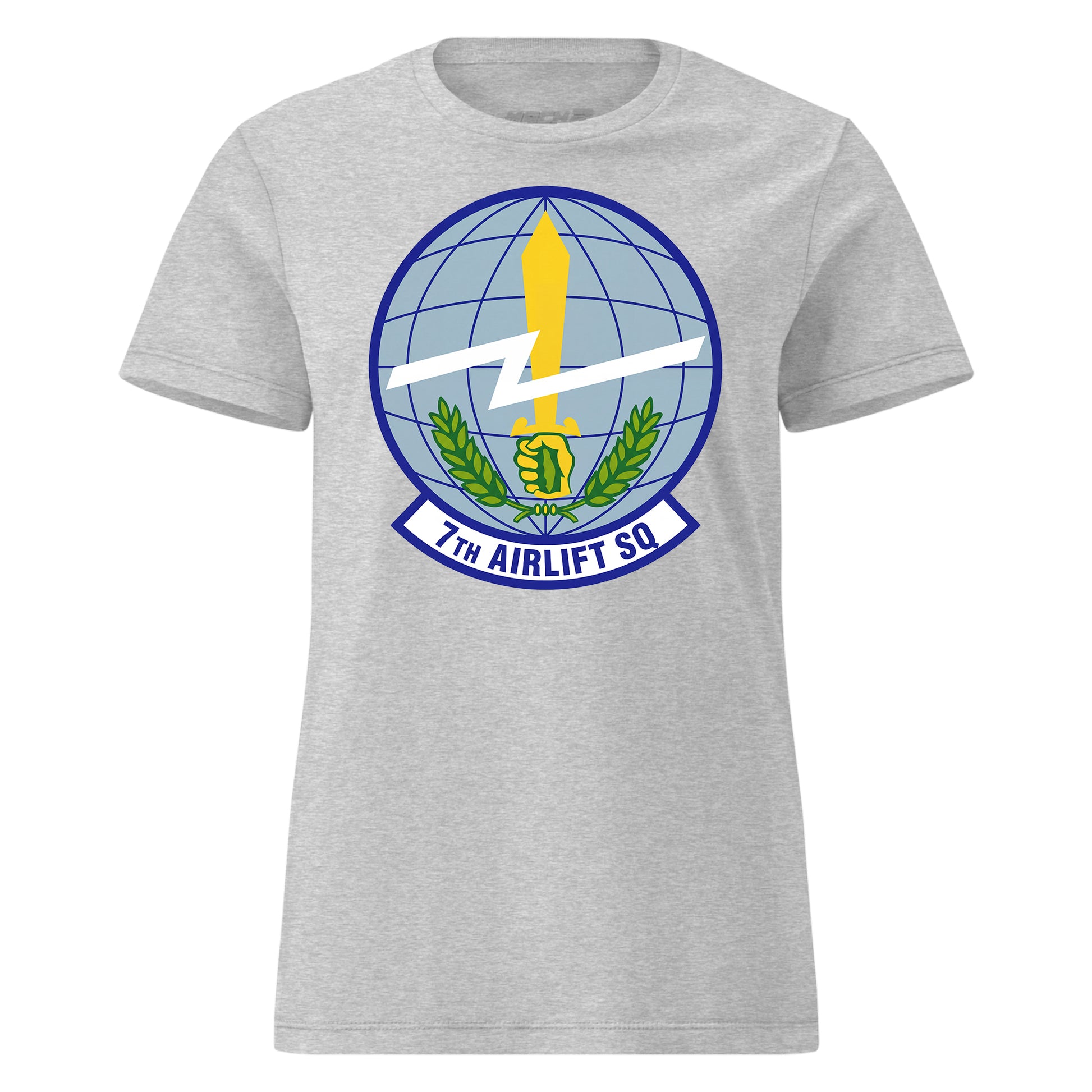 Mach2 Squadron Upload | 7TH AIRLIFT SQUADRON | Womens | Heather Grey | MACH-WOMENS-FRONT-GREY.jpg