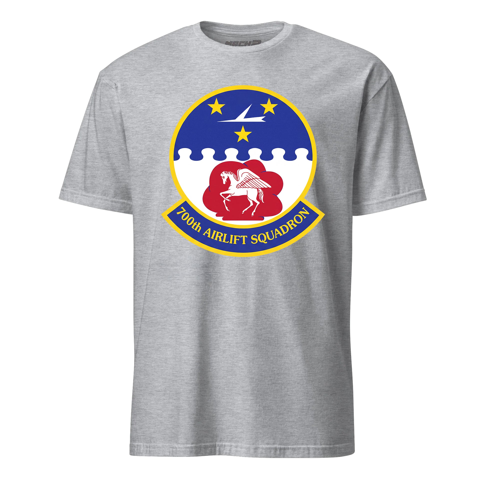 Mach2 Squadron Upload | 700TH AIRLIFT SQUADRON | T-Shirt | Heather Grey | MACH-SHORT-SLEEVE-FRONT-GREY.jpg