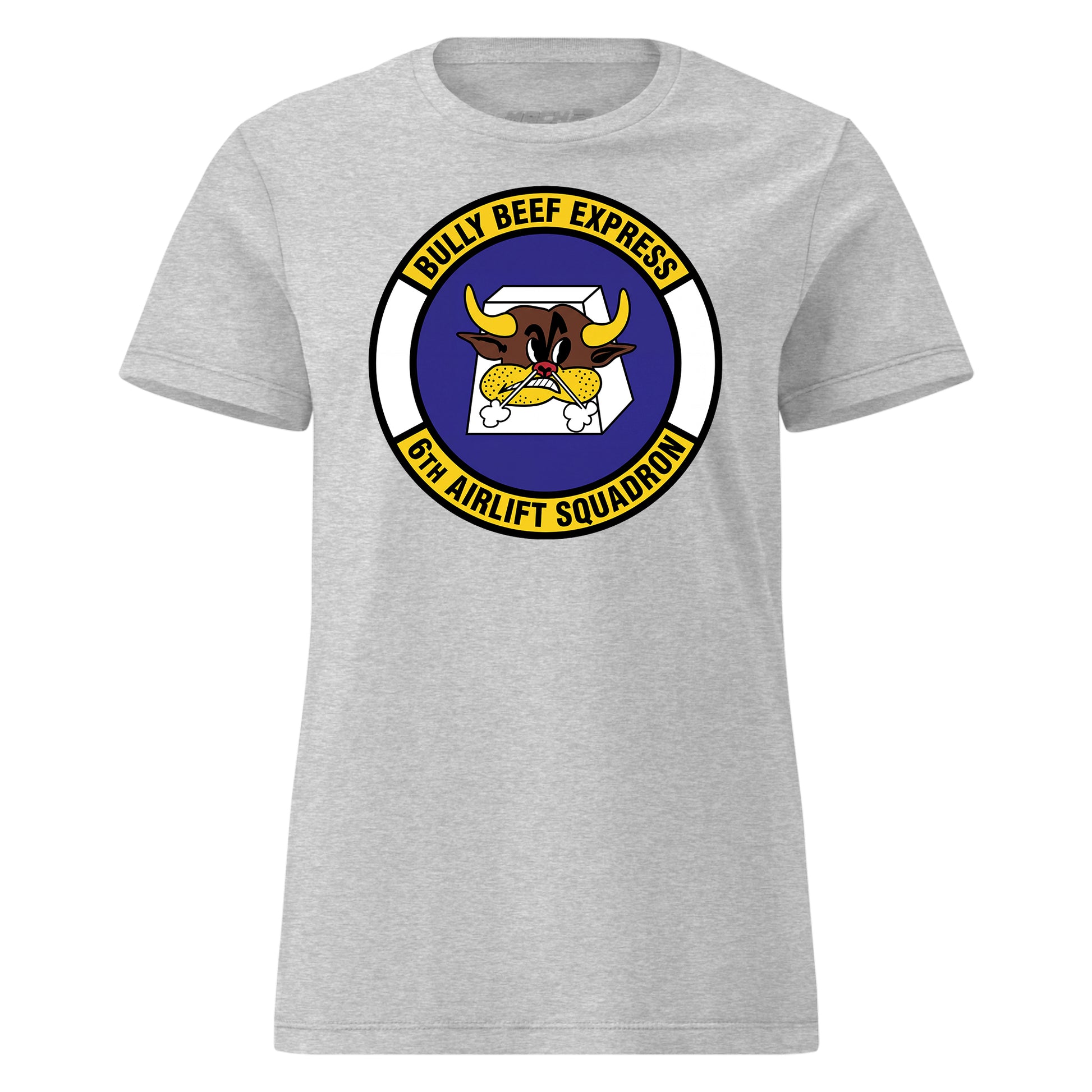 Mach2 Squadron Upload | 6TH AIRLIFT SQUADRON | Womens | Heather Grey | MACH-WOMENS-FRONT-GREY.jpg