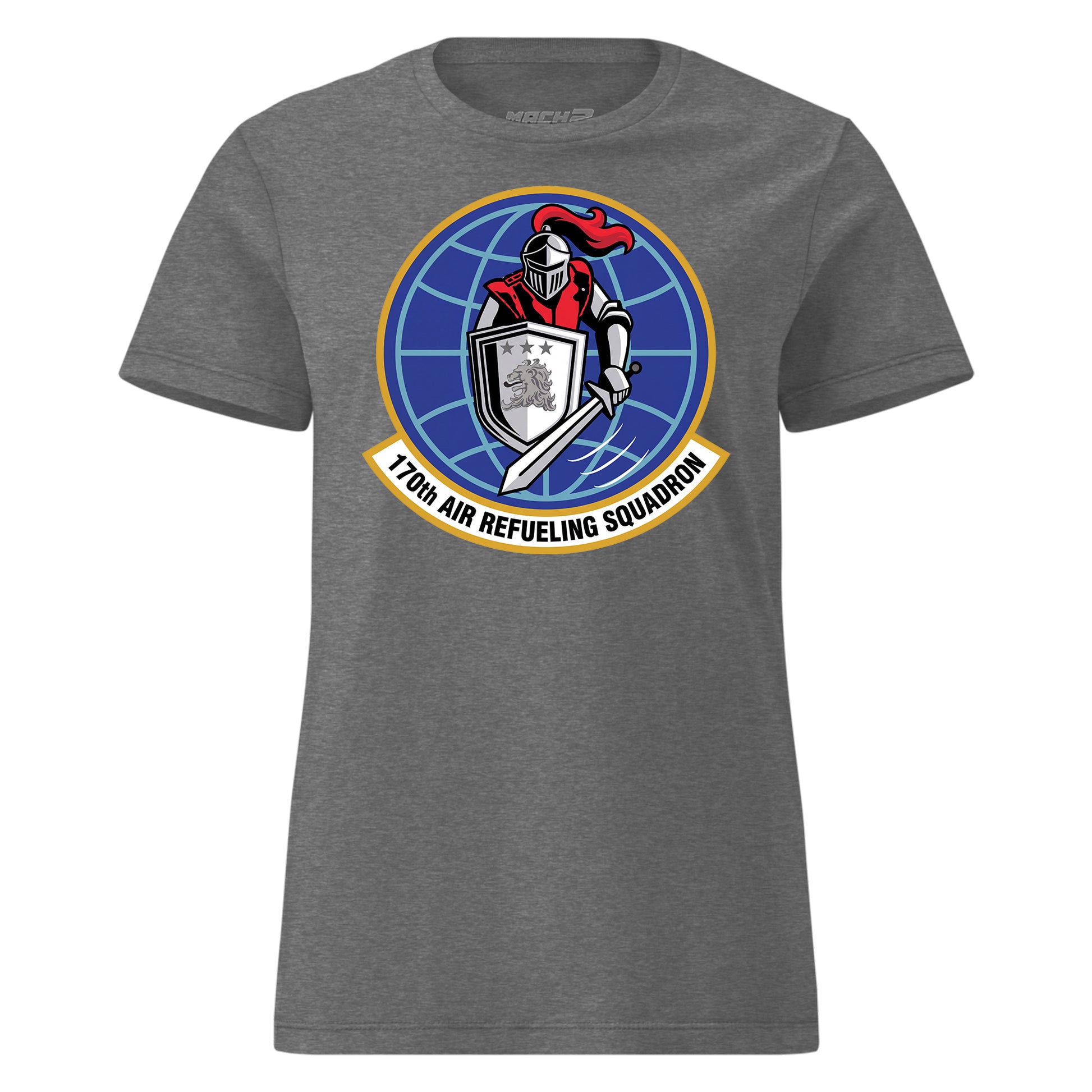 Mach2 Squadron Upload | 170TH AIR REFUELING SQUADRON | Womens | Charcoal Heather | MACH-WOMENS-FRONT-CHARCOAL.jpg