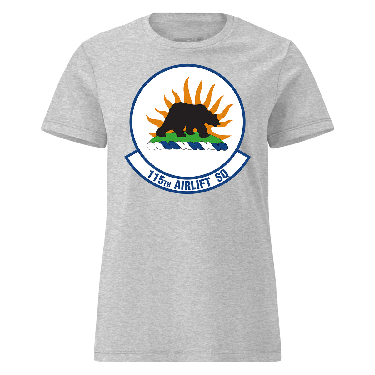 Mach2 Squadron Upload | 115TH AIRLIFT SQUADRON | Womens | Heather Grey | MACH-WOMENS-FRONT-GREY.jpg