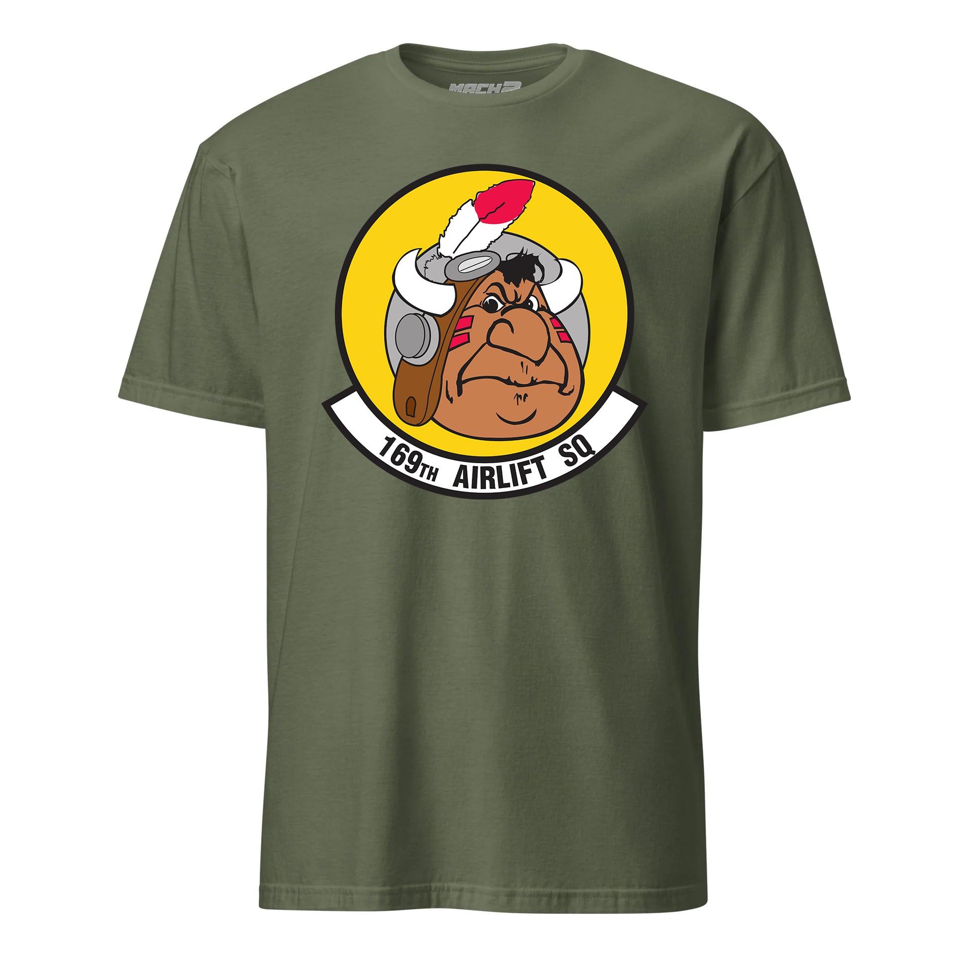 Mach2 Squadron Upload | 169TH AIRLIFT SQUADRON | T-Shirt | OD Green | MACH-SHORT-SLEEVE-FRONT-OD.jpg