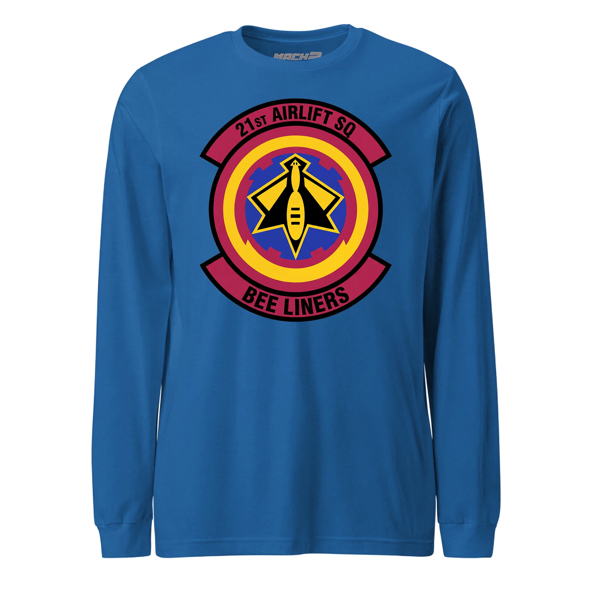 Mach2 Squadron Upload | 21ST AIRLIFT SQUADRON | Long Sleeve | Royal | MACH-LONG-SLEEVE-FRONT-ROYAL.jpg