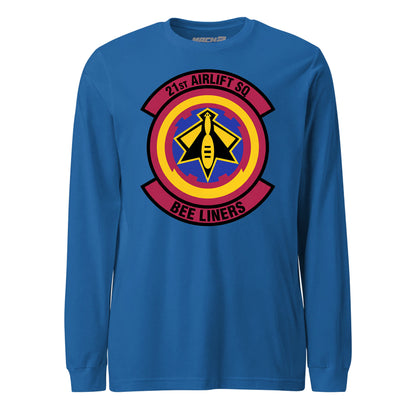 Mach2 Squadron Upload | 21ST AIRLIFT SQUADRON | Long Sleeve | Royal | MACH-LONG-SLEEVE-FRONT-ROYAL.jpg