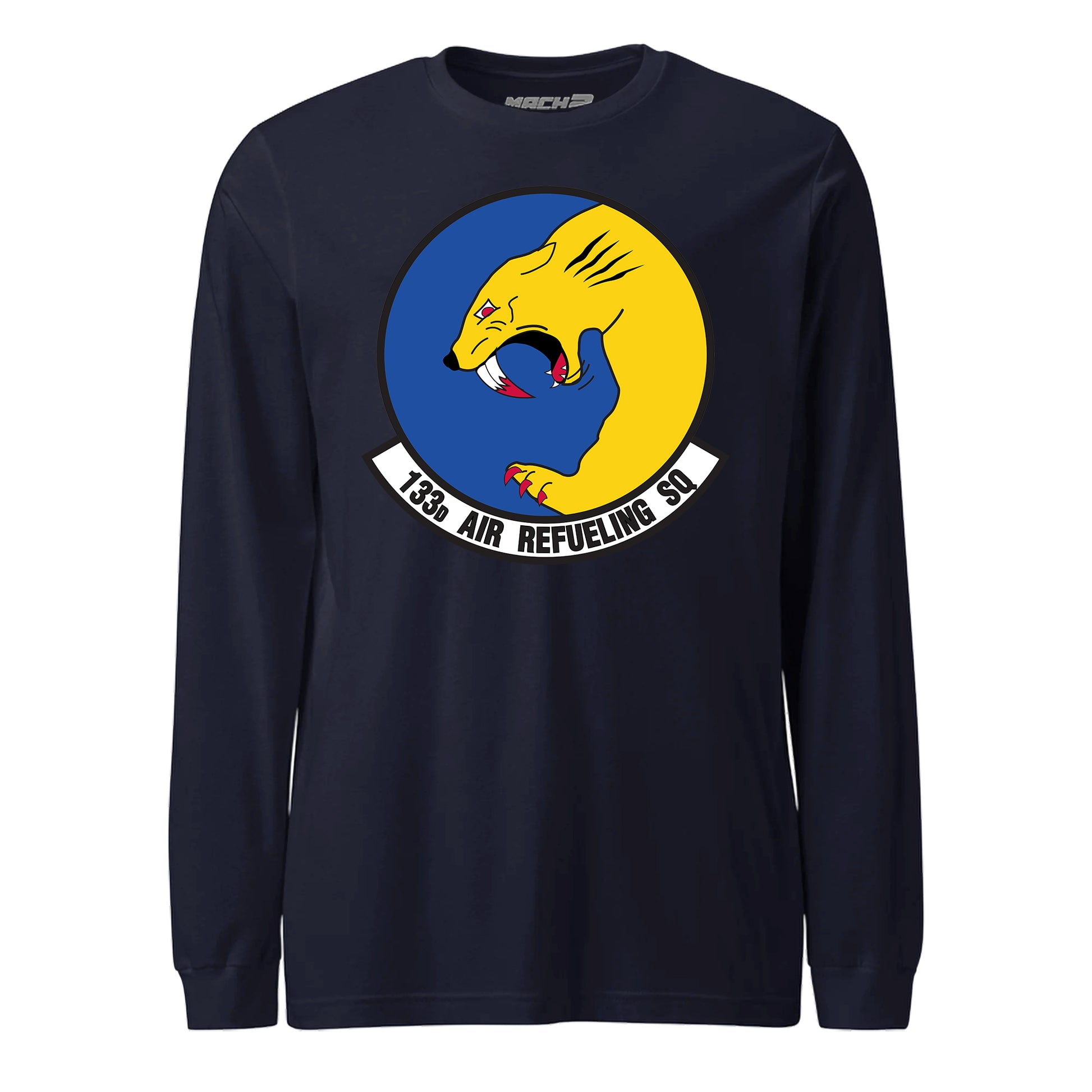 Mach2 Squadron Upload | 133RD AIR REFUELING SQUADRON | Long Sleeve | Navy | MACH-LONG-SLEEVE-FRONT-NAVY.jpg