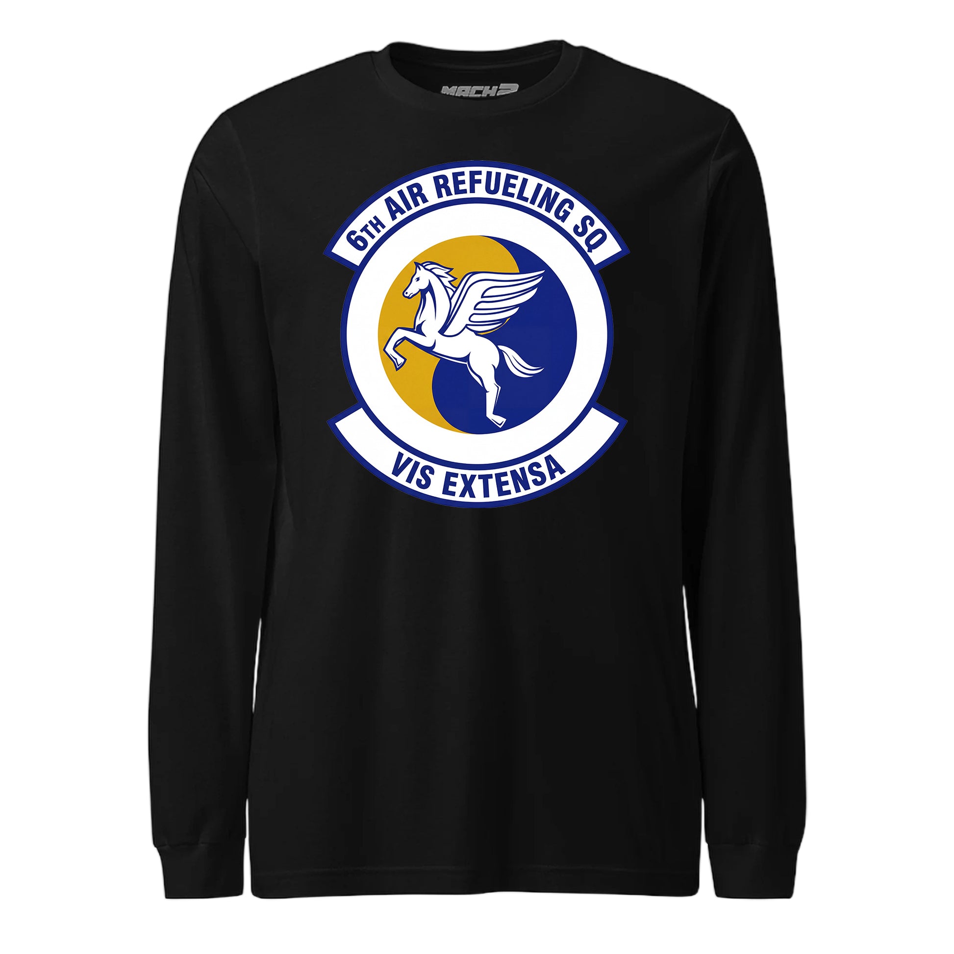 Mach2 Squadron Upload | 6TH AIR REFUELING SQUADRON | Long Sleeve | Black | MACH-LONG-SLEEVE-FRONT-BLACK.jpg