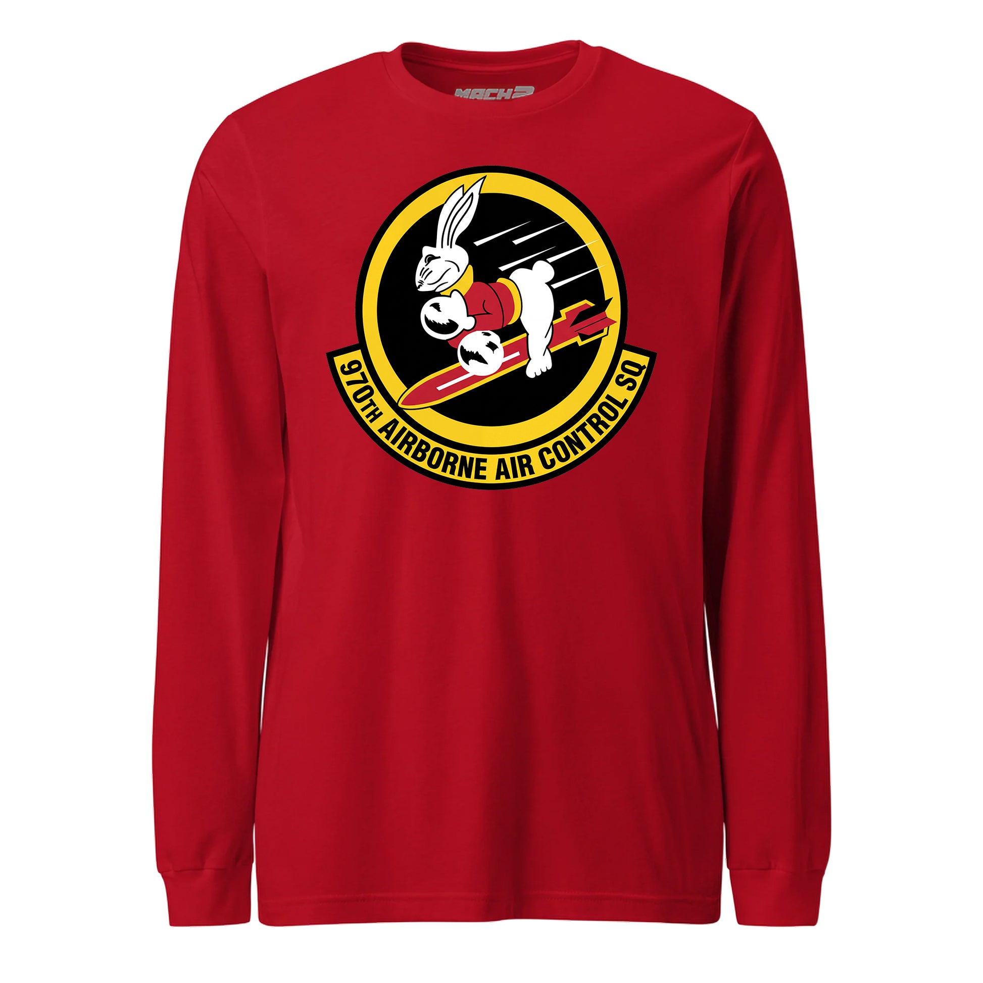 Mach2 Squadron Upload | 970TH AIRBORNE AIR CONTROL SQUADRON | Long Sleeve | Red | MACH-LONG-SLEEVE-FRONT-RED.jpg