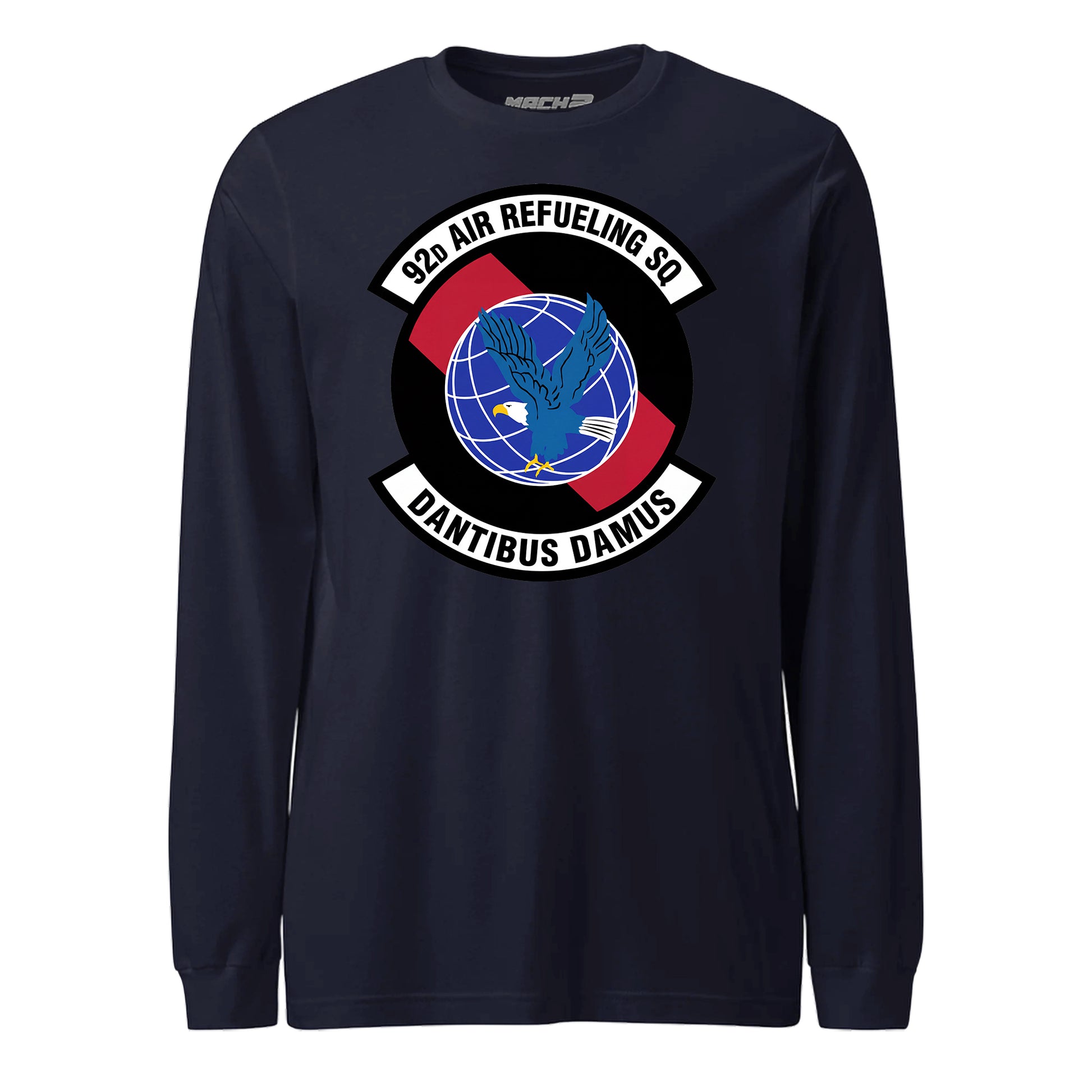 Mach2 Squadron Upload | 92ND AIR REFUELING SQUADRON | Long Sleeve | Navy | MACH-LONG-SLEEVE-FRONT-NAVY.jpg