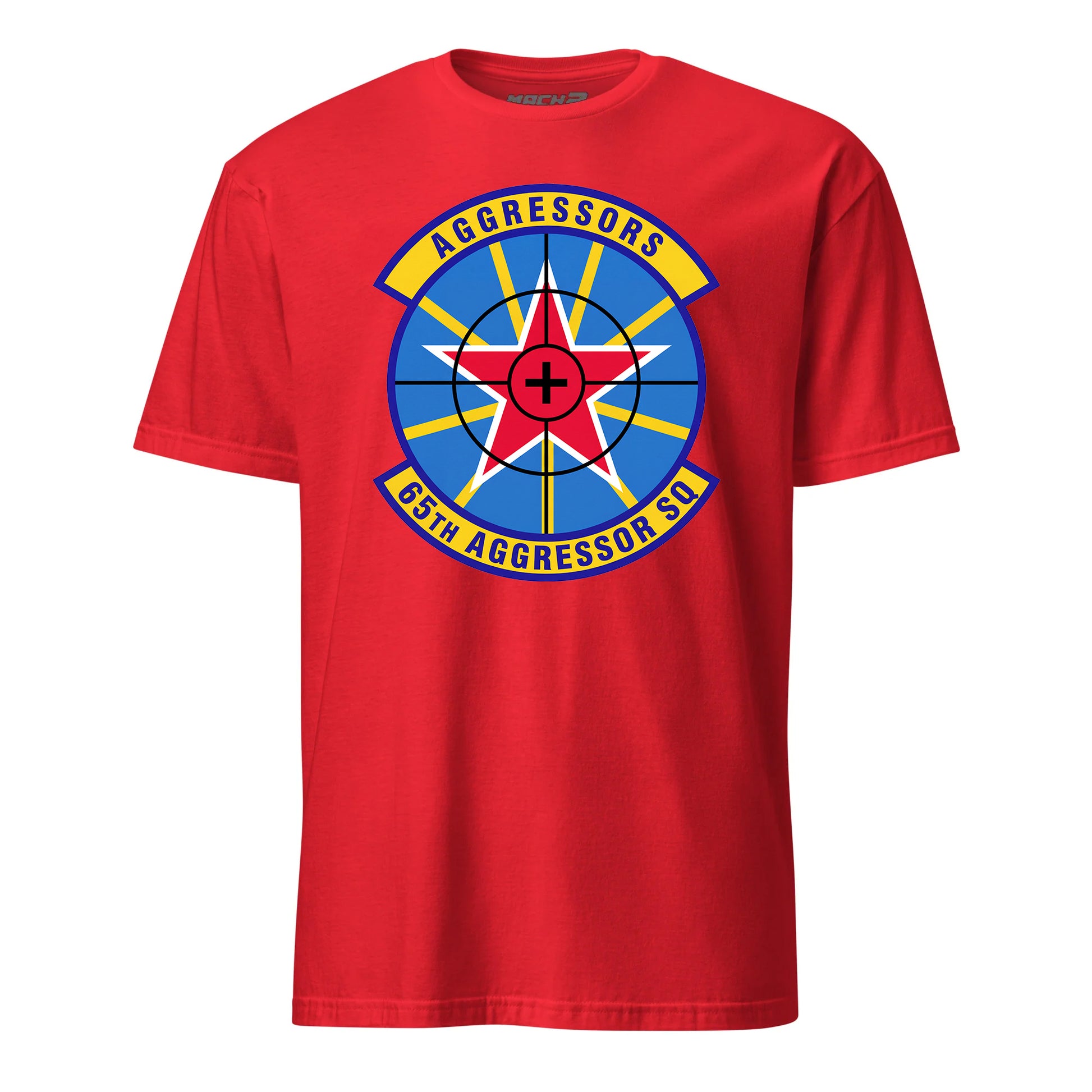 65th Aggressor Squadron short sleeve T-shirt in Red