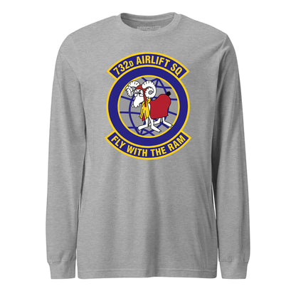 Mach2 Squadron Upload | 732ND AIRLIFT SQUADRON | Long Sleeve | Heather Grey | MACH-LONG-SLEEVE-FRONT-GREY.jpg