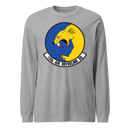 Mach2 Squadron Upload | 133RD AIR REFUELING SQUADRON | Long Sleeve | Heather Grey | MACH-LONG-SLEEVE-FRONT-GREY.jpg