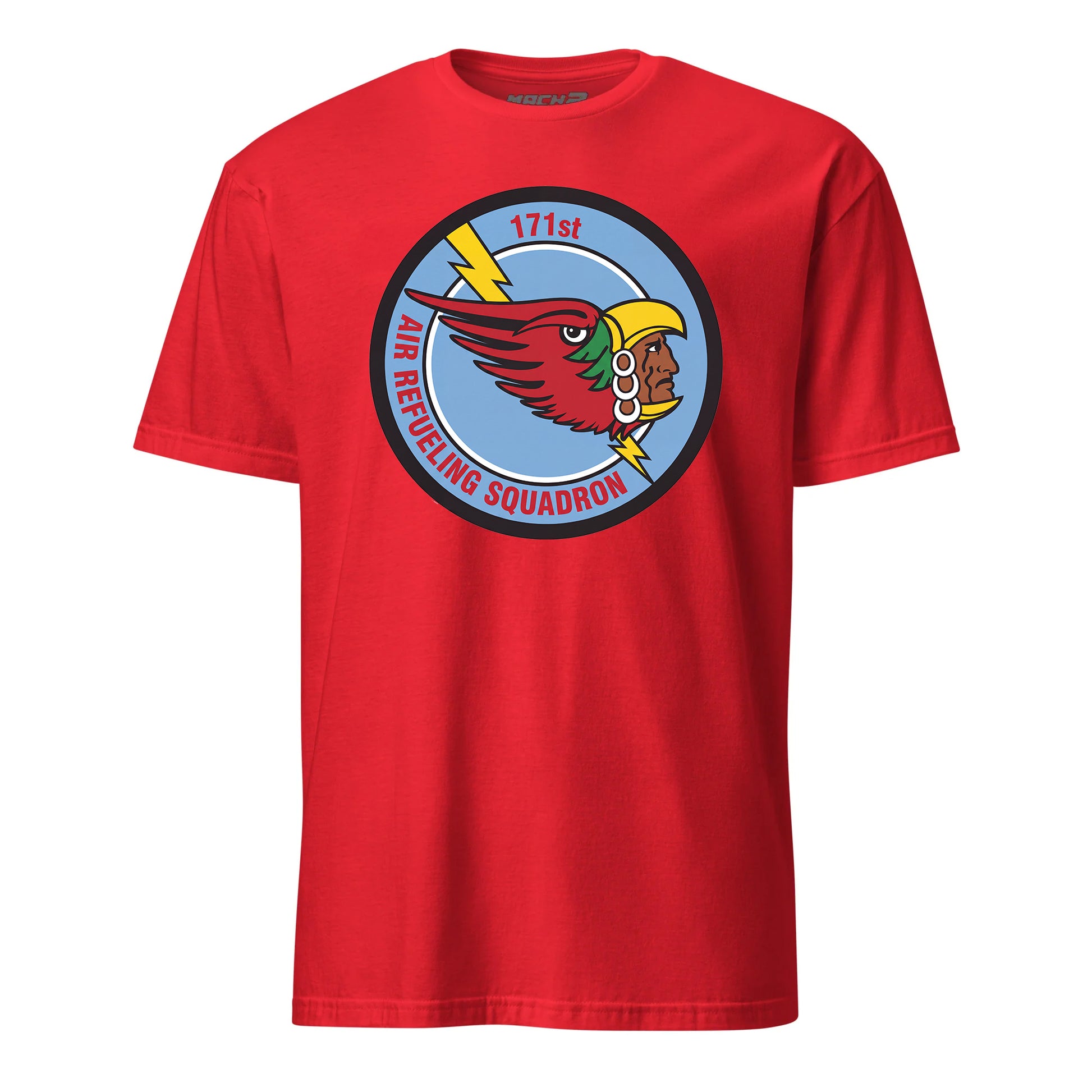 Mach2 Squadron Upload | 171ST AIR REFUELING SQUADRON | T-Shirt | Red | MACH-SHORT-SLEEVE-FRONT-RED.jpg