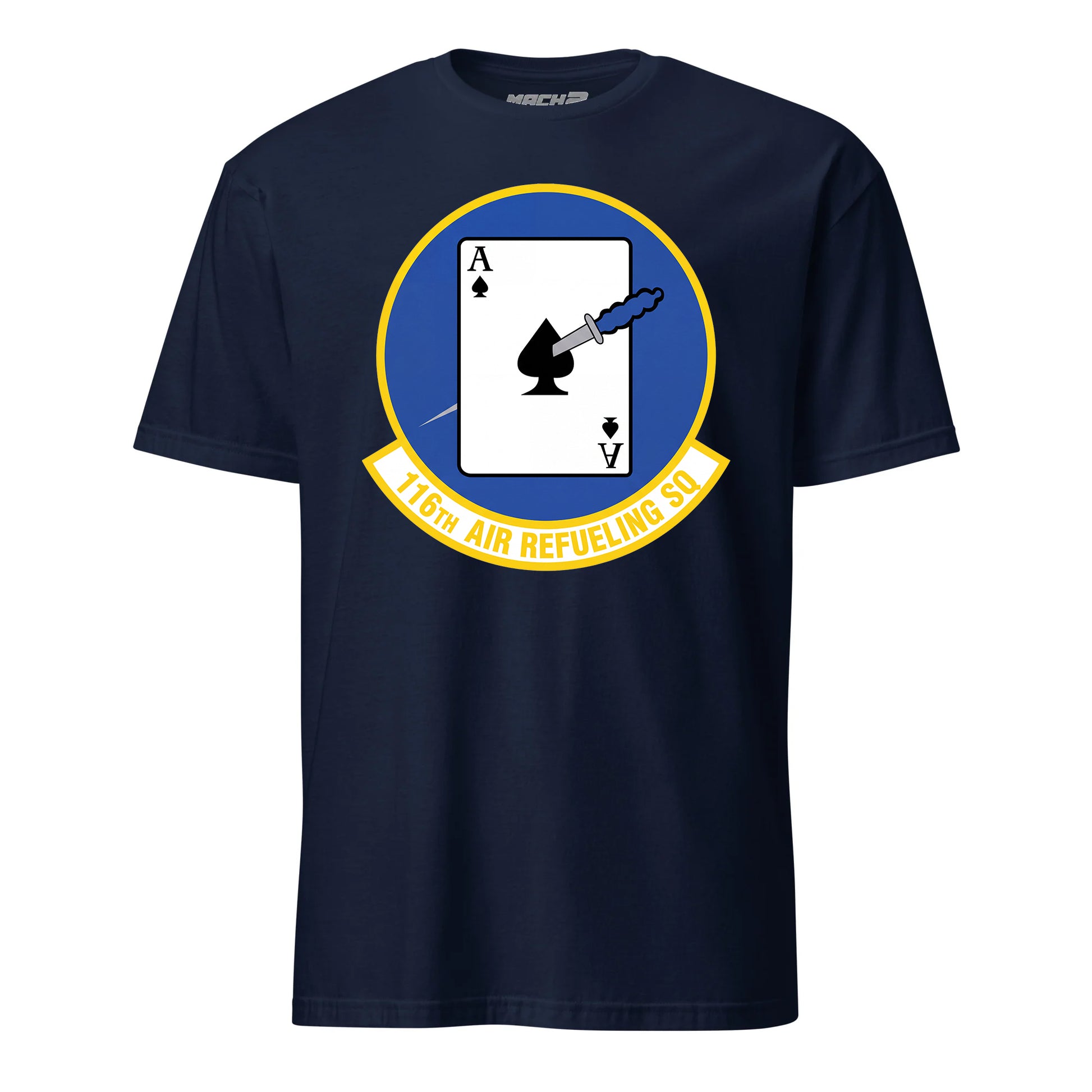 Mach2 Squadron Upload | 116TH AIR REFUELING SQUADRON | T-Shirt | Navy | MACH-SHORT-SLEEVE-FRONT-NAVY.jpg