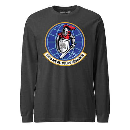 Mach2 Squadron Upload | 170TH AIR REFUELING SQUADRON | Long Sleeve | Charcoal Heather | MACH-LONG-SLEEVE-FRONT-CHARCOAL.jpg