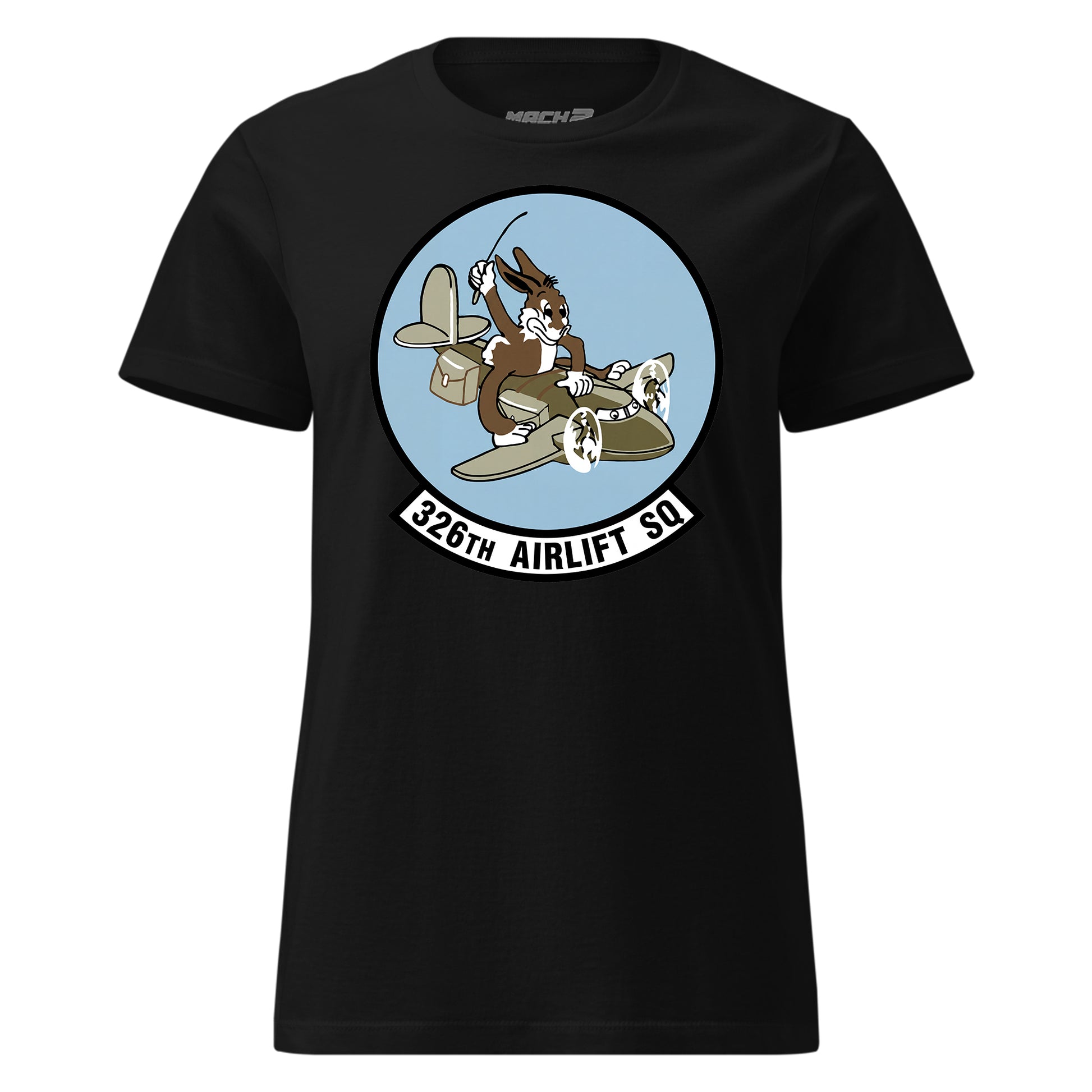 Mach2 Squadron Upload | 326TH AIRLIFT SQUADRON | Womens | Black | MACH-WOMENS-FRONT-BLACK.jpg