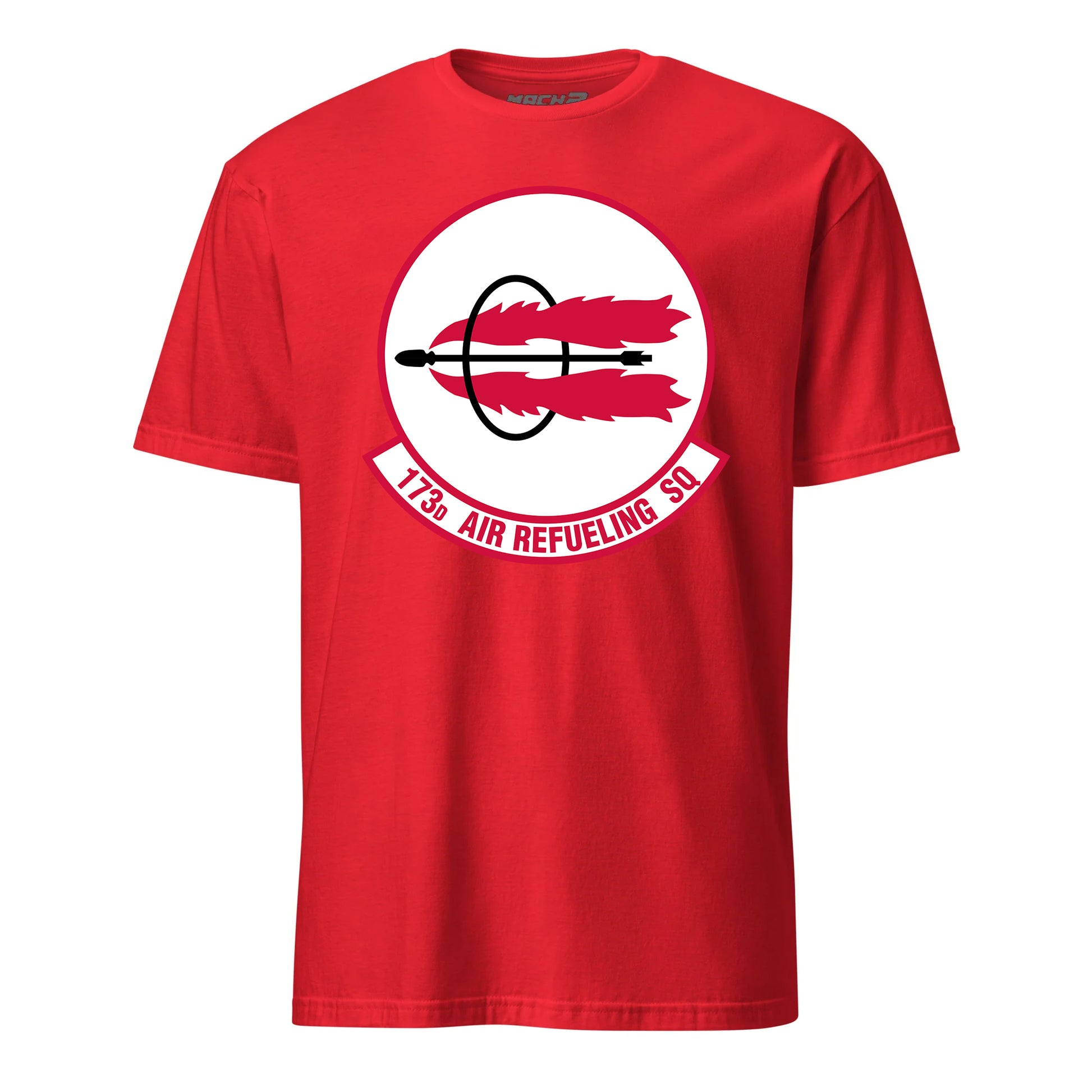 Mach2 Squadron Upload | 173RD AIR REFUELING SQUADRON | T-Shirt | Red | MACH-SHORT-SLEEVE-FRONT-RED.jpg