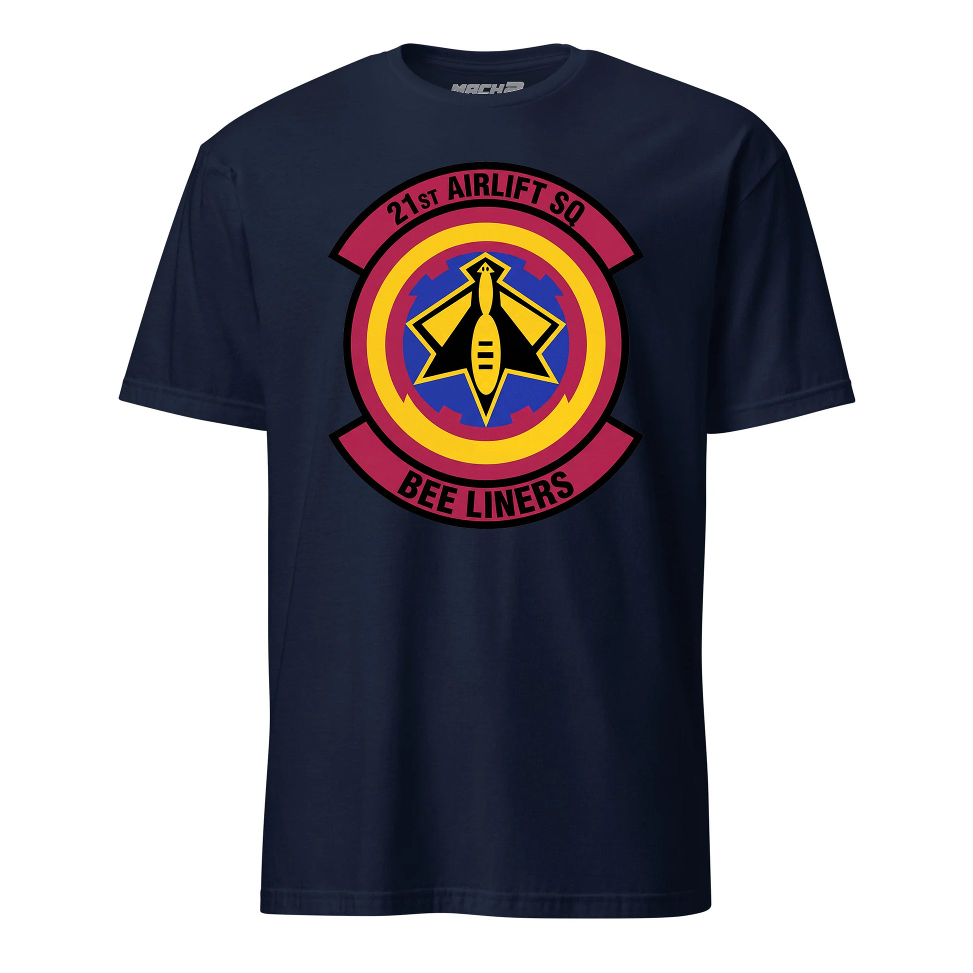 Mach2 Squadron Upload | 21ST AIRLIFT SQUADRON | T-Shirt | Navy | MACH-SHORT-SLEEVE-FRONT-NAVY.jpg