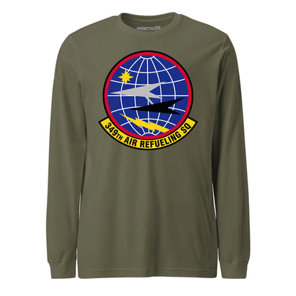 Mach2 Squadron Upload | 349TH AIR REFUELING SQUADRON | Long Sleeve | OD Green | MACH-LONG-SLEEVE-FRONT-OD.jpg
