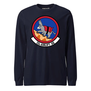 Mach2 Squadron Upload | 22ND AIRLIFT SQUADRON | Long Sleeve | Navy | MACH-LONG-SLEEVE-FRONT-NAVY.jpg