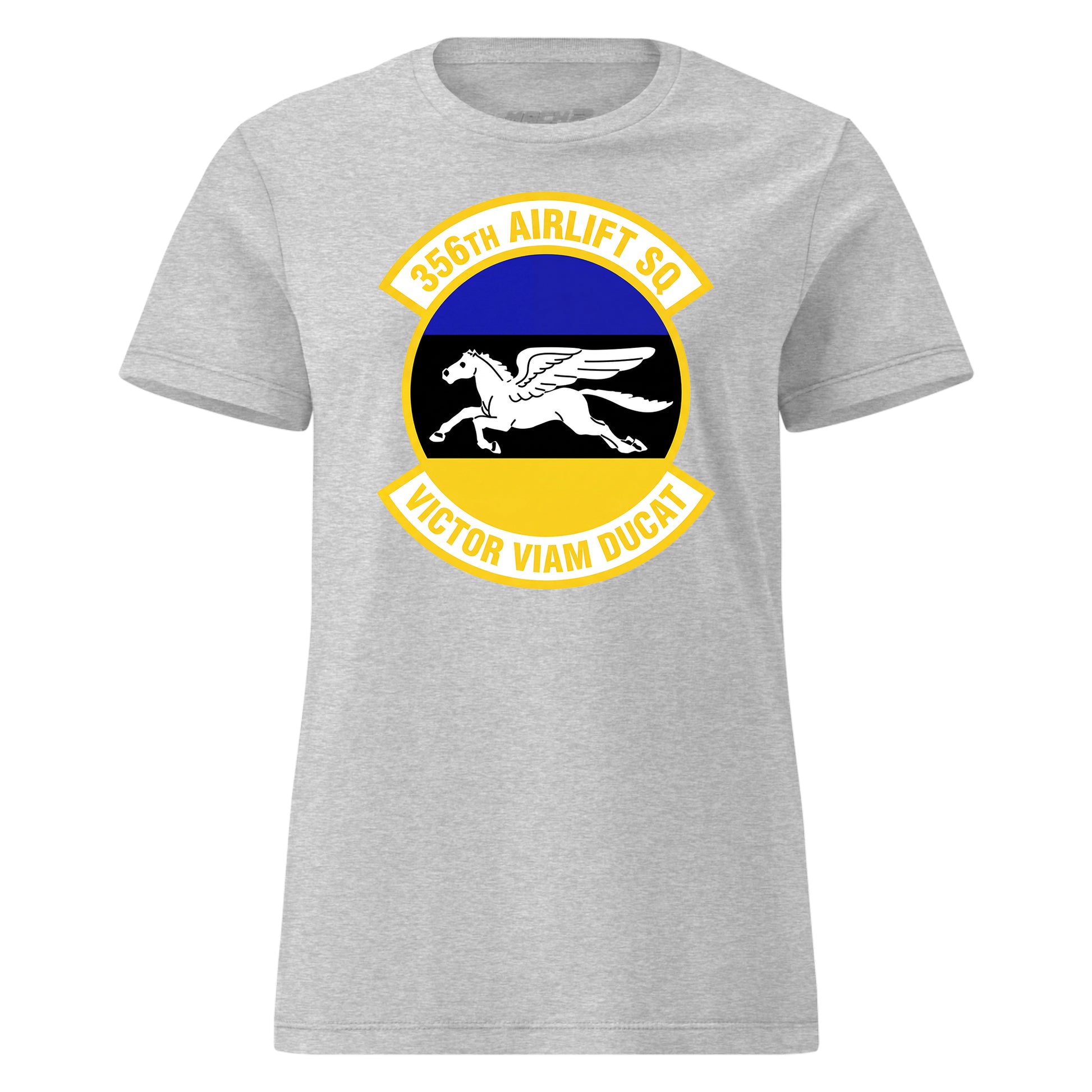 Mach2 Squadron Upload | 356TH AIRLIFT SQUADRON | Womens | Heather Grey | MACH-WOMENS-FRONT-GREY.jpg