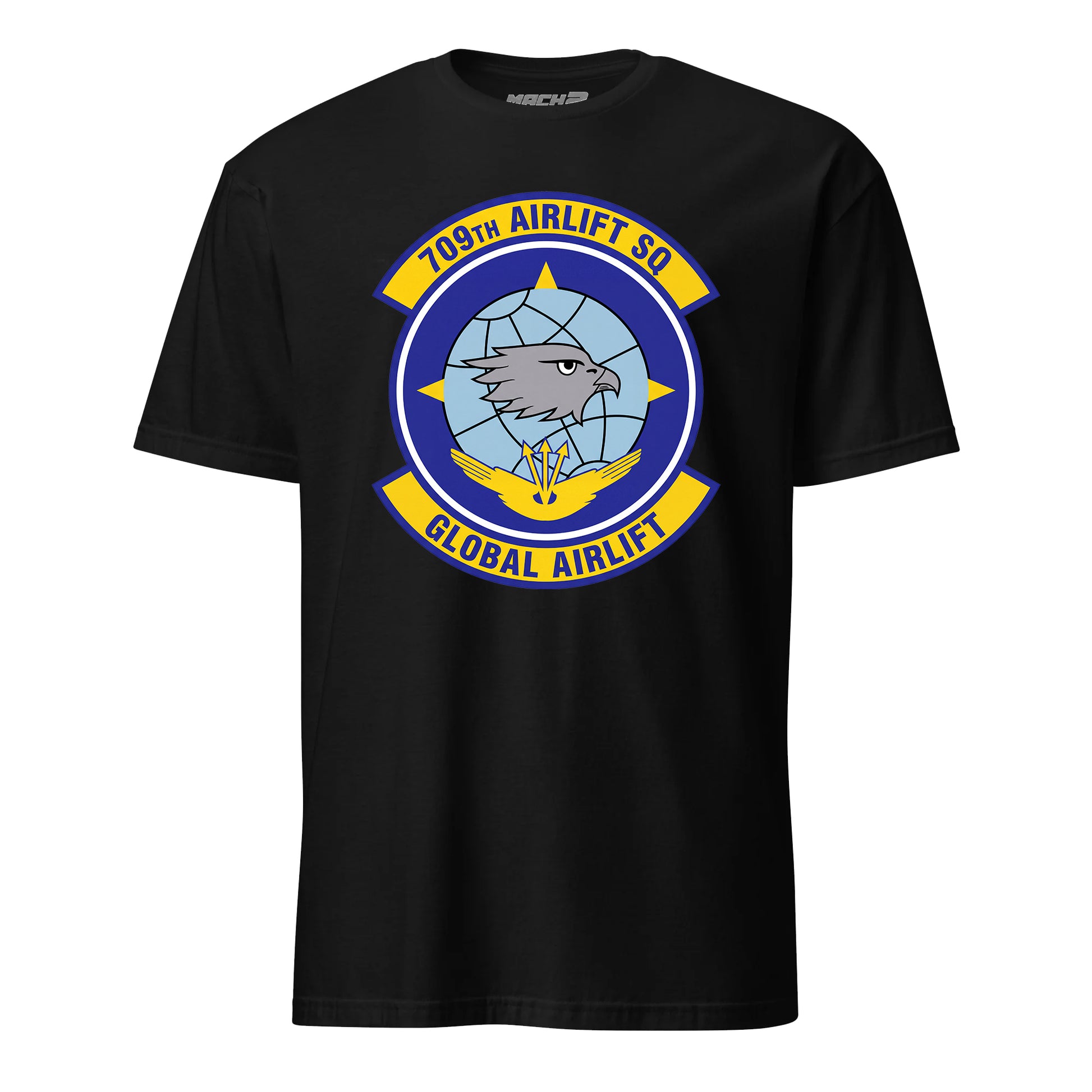 Mach2 Squadron Upload | 709TH AIRLIFT SQUADRON | T-Shirt | Black | MACH-SHORT-SLEEVE-FRONT-BLACK.jpg