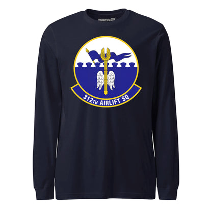 Mach2 Squadron Upload | 312TH AIRLIFT SQUADRON | Long Sleeve | Navy | MACH-LONG-SLEEVE-FRONT-NAVY.jpg