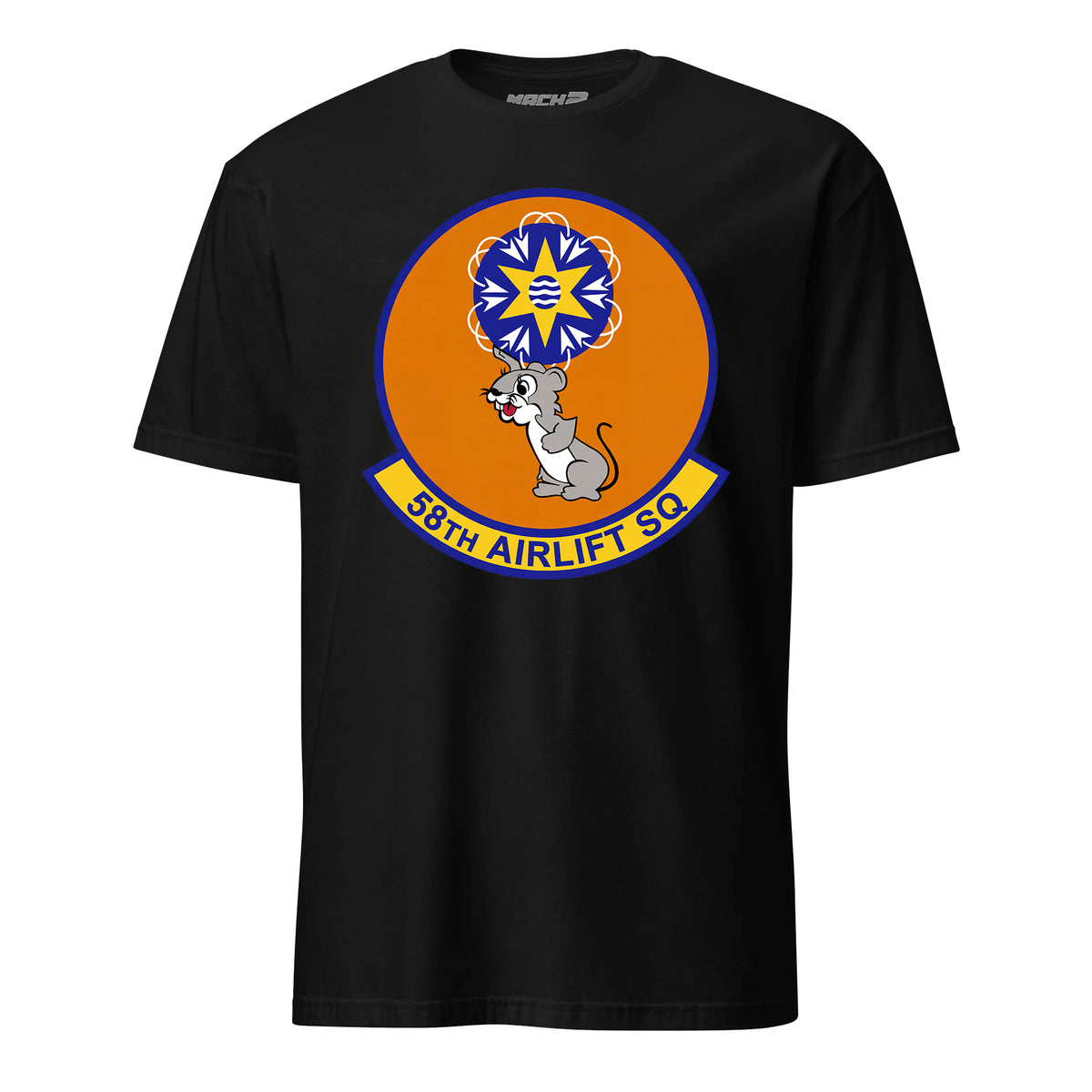 Mach2 Squadron Upload | 58TH AIRLIFT SQUADRON | T-Shirt | Black | MACH-SHORT-SLEEVE-FRONT-BLACK.jpg