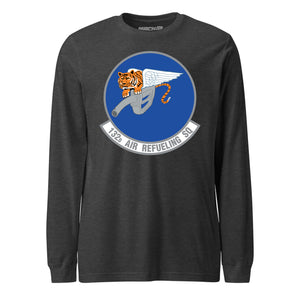 Mach2 Squadron Upload | 132ND AIR REFUELING SQUADRON | Long Sleeve | Charcoal Heather | MACH-LONG-SLEEVE-FRONT-CHARCOAL.jpg