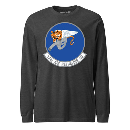 Mach2 Squadron Upload | 132ND AIR REFUELING SQUADRON | Long Sleeve | Charcoal Heather | MACH-LONG-SLEEVE-FRONT-CHARCOAL.jpg