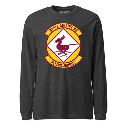 Mach2 Squadron Upload | 815TH AIRLIFT SQUADRON | Long Sleeve | Charcoal Heather | MACH-LONG-SLEEVE-FRONT-CHARCOAL.jpg