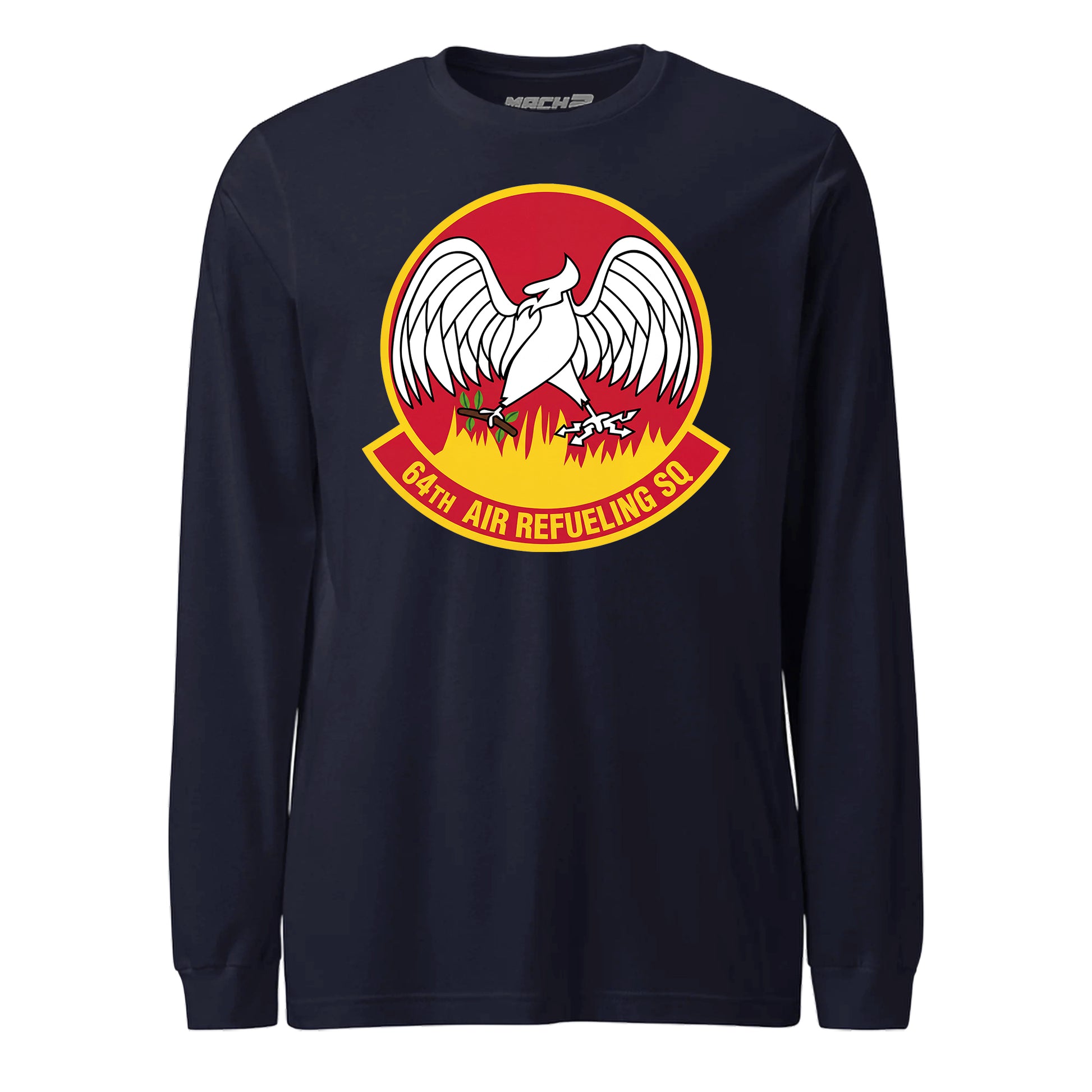 Mach2 Squadron Upload | 64TH AIR REFUELING SQUADRON | Long Sleeve | Navy | MACH-LONG-SLEEVE-FRONT-NAVY.jpg